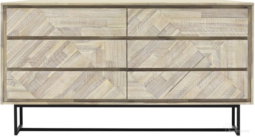 The appearance of Peridot 6 Drawer Dresser In Natural Acacia Wood designed by Armen Living in the modern / contemporary interior design. This natural piece of furniture  was selected by 1StopBedrooms from Peridot Collection to add a touch of cosiness and style into your home. Sku: LCPEDRNAT. Material: Wood.
