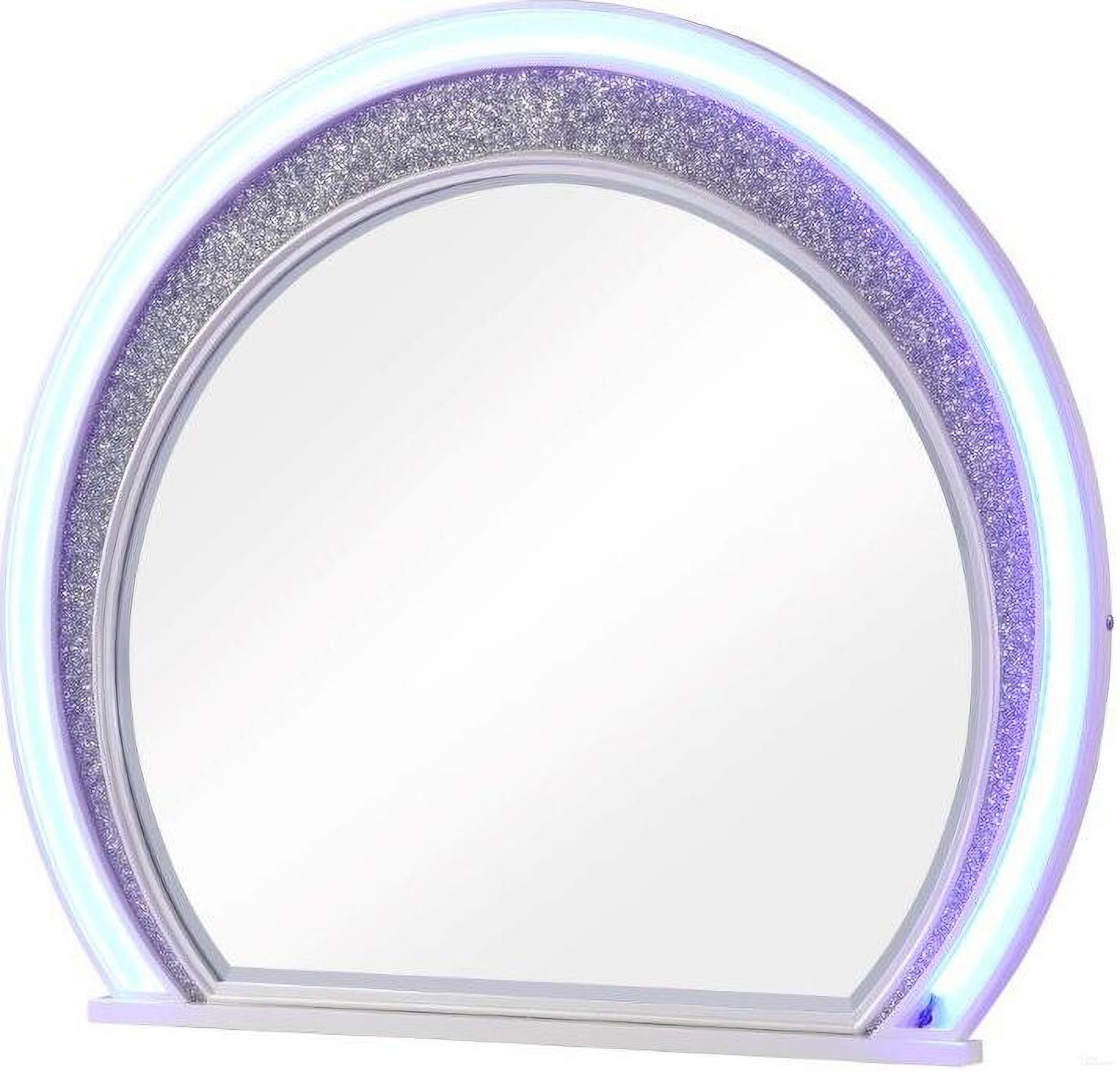 Perla Led Mirror Made With Wood In Milky White