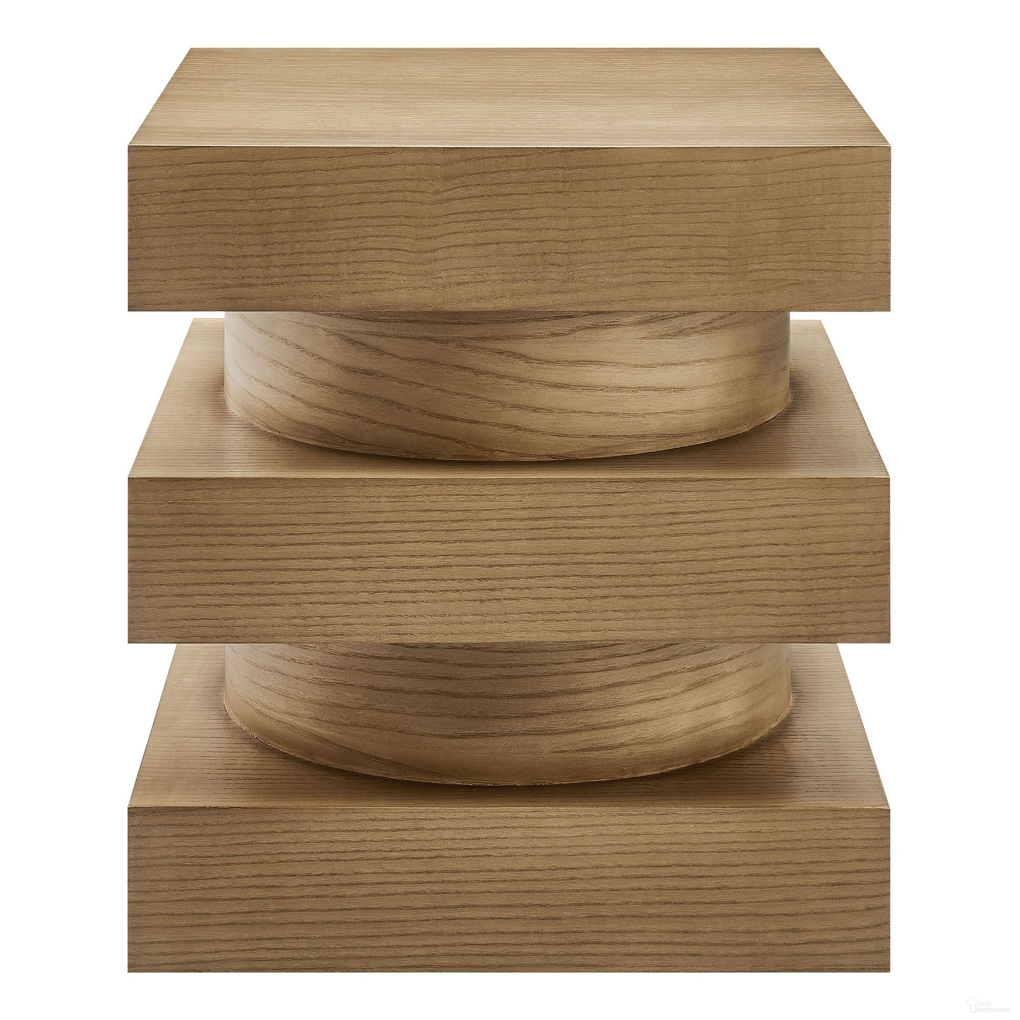 The appearance of Perpetuate Totem End Table In Caramel Ash designed by Modway in the modern / contemporary interior design. This caramel ash piece of furniture  was selected by 1StopBedrooms from Perpetuate Collection to add a touch of cosiness and style into your home. Sku: EEI-6864-CAS. Material: Wood.