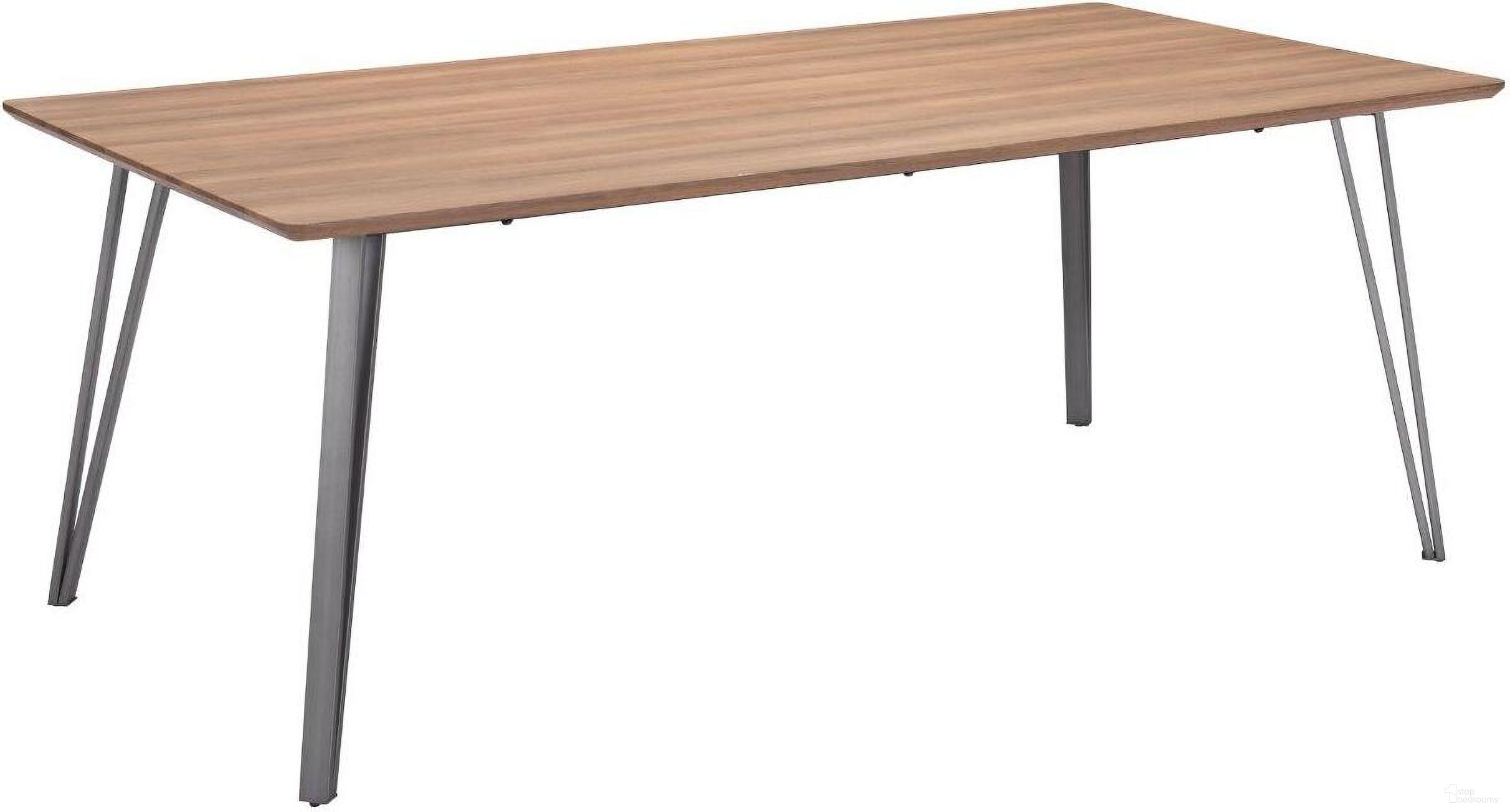 The appearance of Perpignan Dining Table In Brown designed by Zuo Modern in the modern / contemporary interior design. This brown piece of furniture  was selected by 1StopBedrooms from Perpignan Collection to add a touch of cosiness and style into your home. Sku: 101888. Table Base Style: Legs. Material: MDF. Table Top Shape: Rectangular. Size: 79".