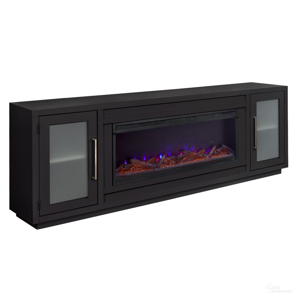 The appearance of Perry 84 Inch Fireplace Console In Black designed by Aspenhome in the modern / contemporary interior design. This black piece of furniture  was selected by 1StopBedrooms from Perry Collection to add a touch of cosiness and style into your home. Sku: MAA1960-BLK. Material: Wood.