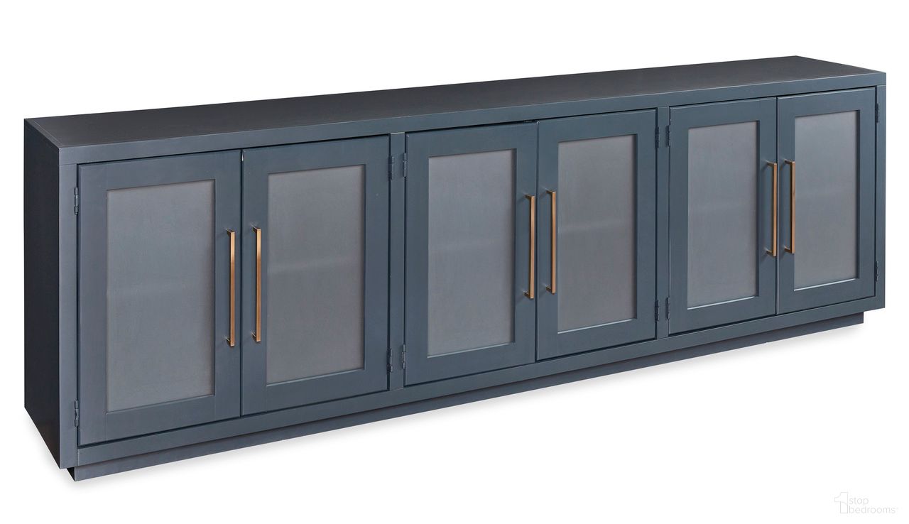 Perry 97 Inch Console with 6 Doors In Malta Blue