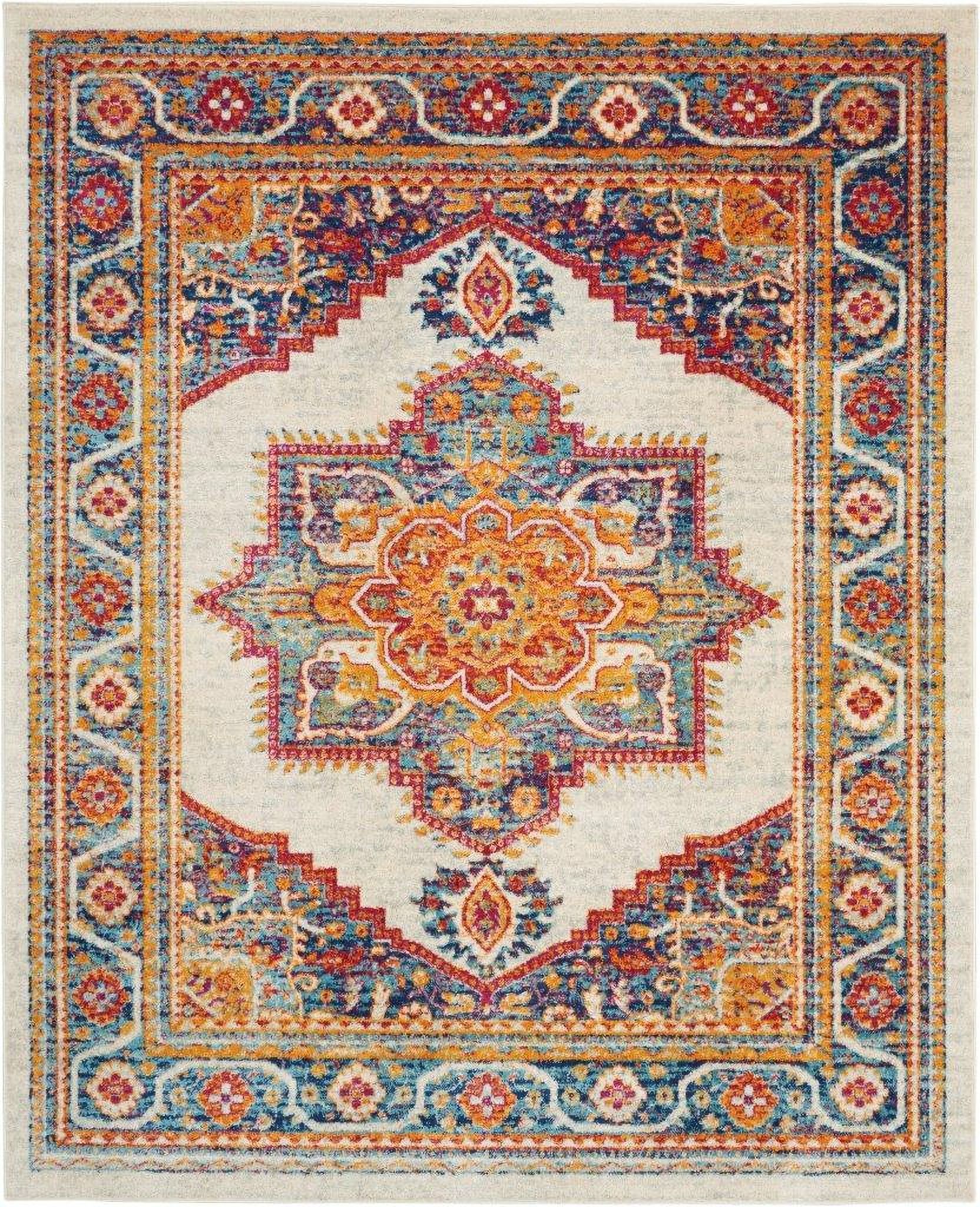 The appearance of Persian Vintage 8 X 10 Area Rug In Ivory and Multicolor designed by Nourison in the rustic / southwestern interior design. This ivory and multicolor piece of furniture was selected by 1StopBedrooms from Persian Vintage Collection to add a touch of cosiness and style into your home. Sku: 99446714183. Material: Polypropylene.