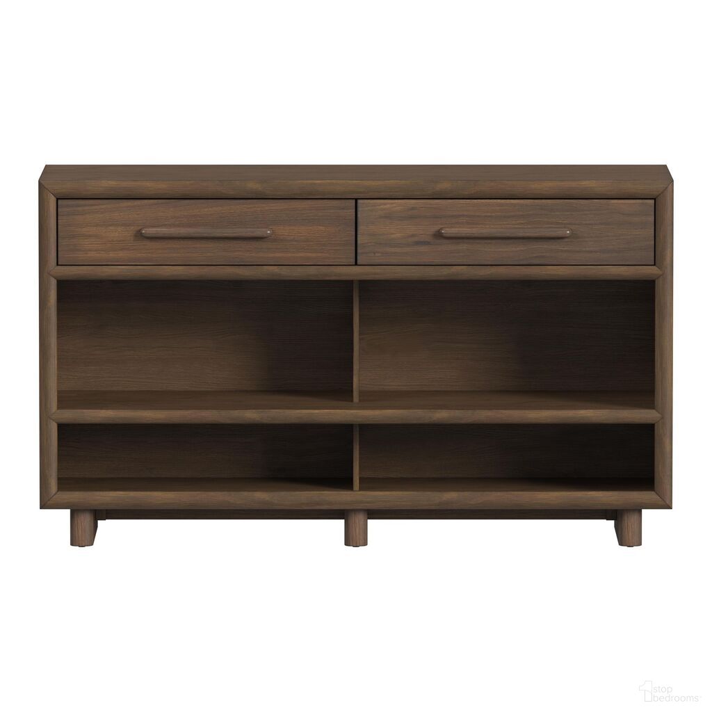 The appearance of Perth Console Table In Brown designed by Picket House in the transitional interior design. This brown piece of furniture was selected by 1StopBedrooms from Perth Collection to add a touch of cosiness and style into your home. Sku: T-16760-5-ST. Material: Walnut.
