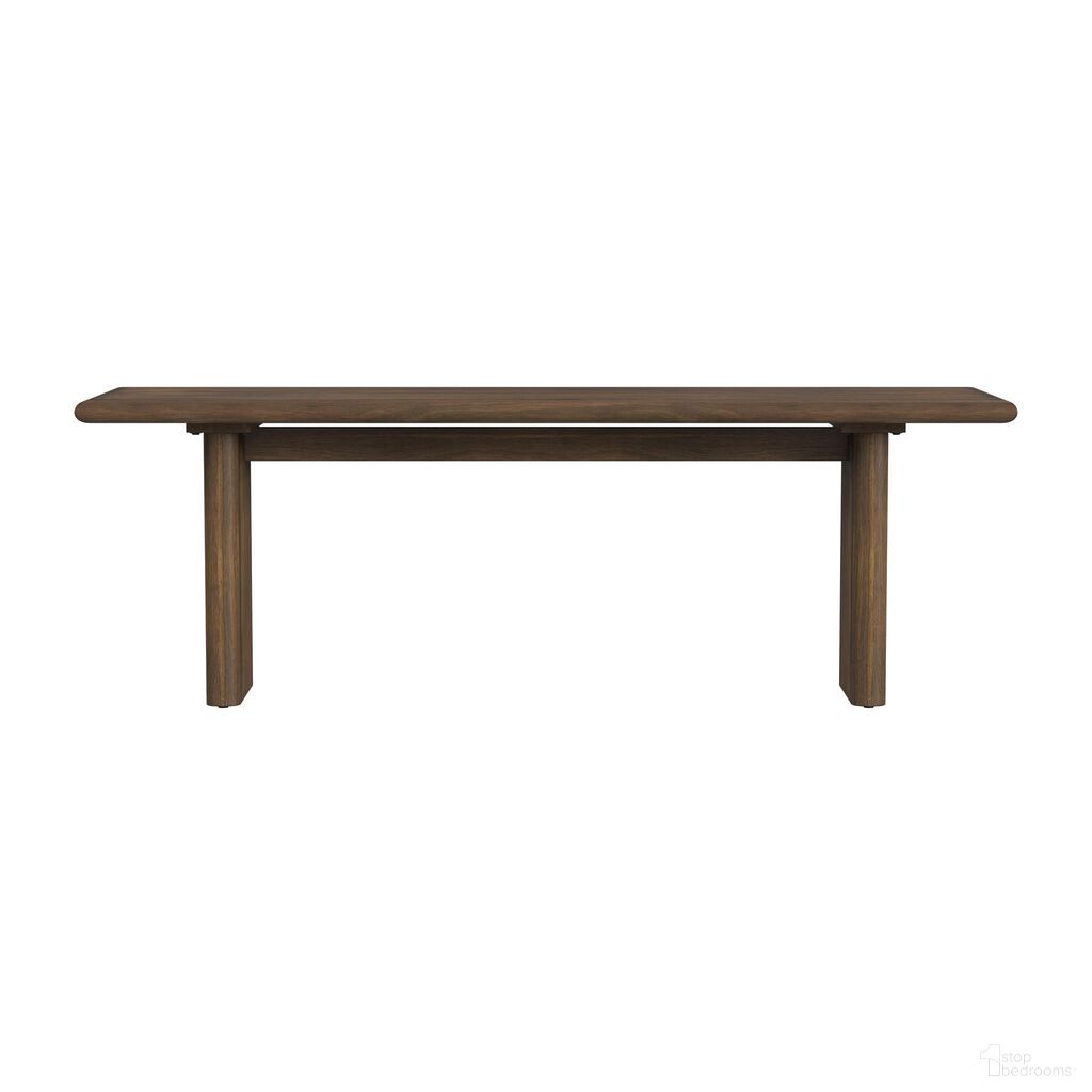 The appearance of Perth Dining Bench In Brown designed by Picket House in the transitional interior design. This brown piece of furniture was selected by 1StopBedrooms from Perth Collection to add a touch of cosiness and style into your home. Sku: D-16760-5-BN. Material: Walnut.