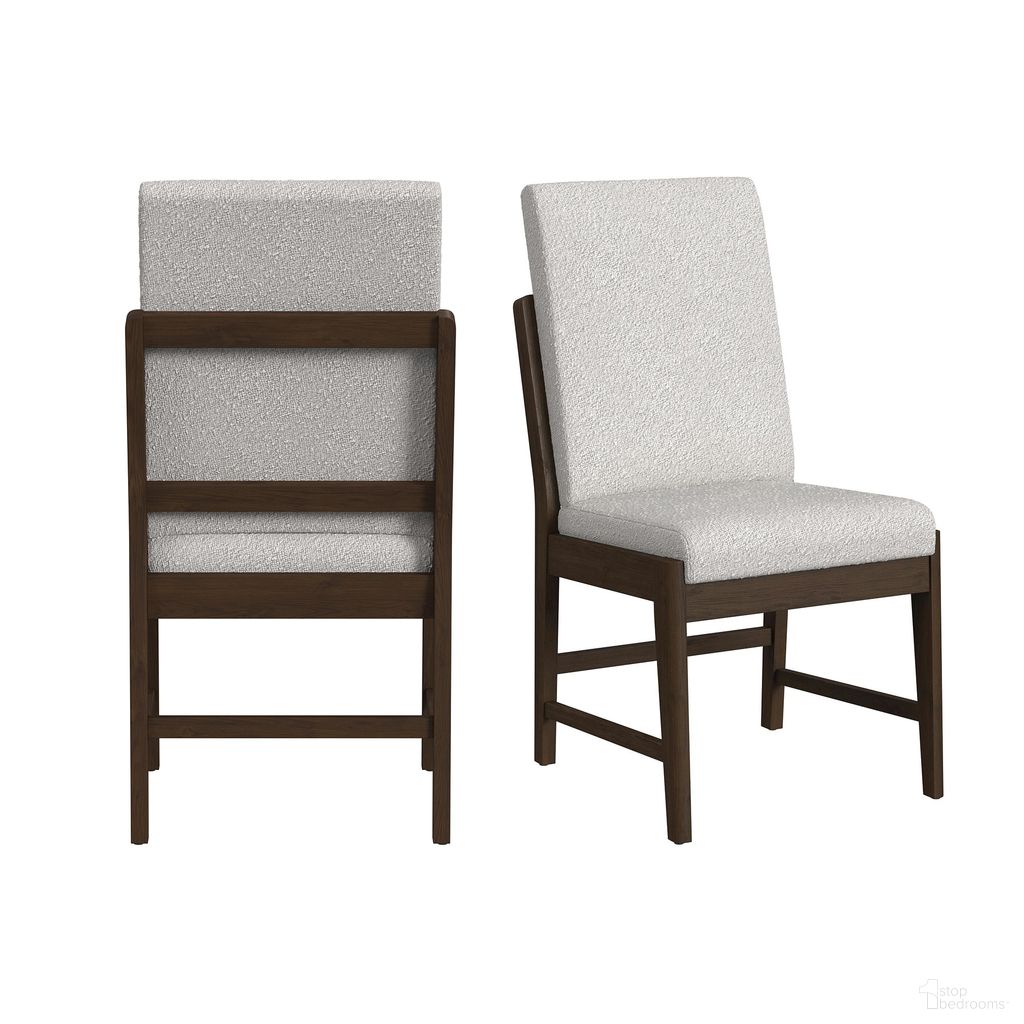 The appearance of Perth Dining Side Chair with Boucle Fabric Set of 2 In Beige and Brown designed by Picket House in the transitional interior design. This beige and brown piece of furniture was selected by 1StopBedrooms from Perth Collection to add a touch of cosiness and style into your home. Sku: D-16760-5-SC2. Material: Polyester. Chair Type: Side Chair.