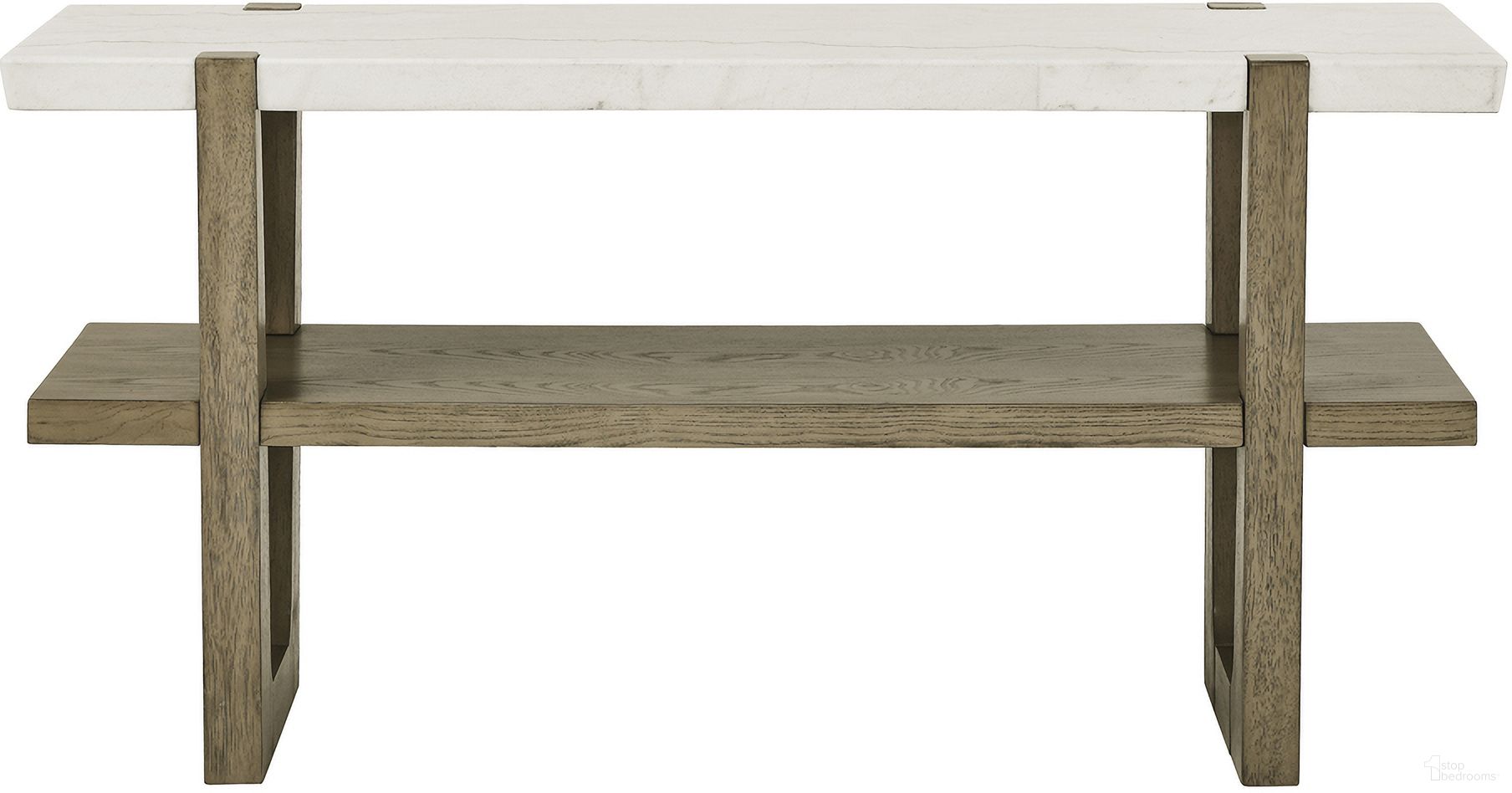 The appearance of Perth Marble Top Sofa Table In White designed by Steve Silver in the modern / contemporary interior design. This white piece of furniture was selected by 1StopBedrooms from Perth Collection to add a touch of cosiness and style into your home. Sku: ER100S. Material: MDF.