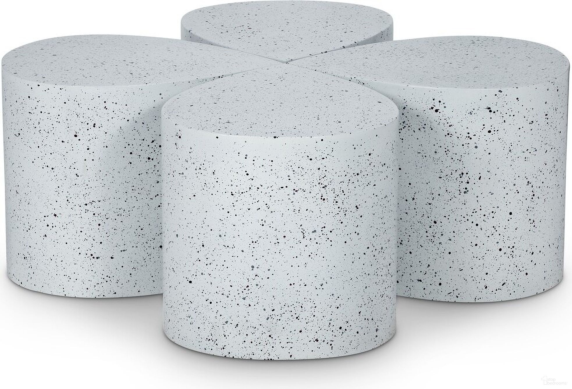 The appearance of Petal 4 Piece Coffee Table In White designed by Meridian in the modern / contemporary interior design. This white piece of furniture  was selected by 1StopBedrooms from Petal Collection to add a touch of cosiness and style into your home. Sku: 99088White-CT;99088White-CT;99088White-CT;99088White-CT. Material: Iron.
