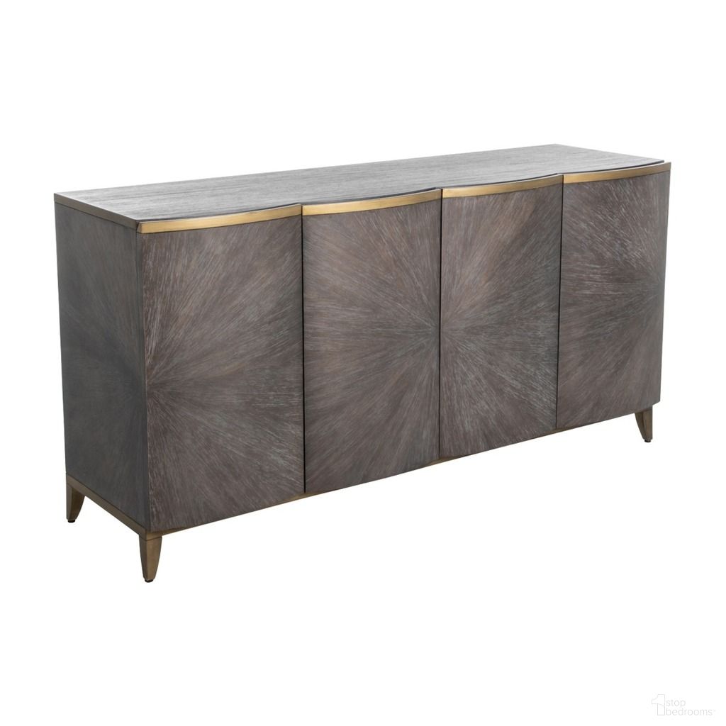 The appearance of Pete Cabinet In Natural Black and Stained Brass designed by Gabby in the transitional interior design. This natural black/stained brass piece of furniture was selected by 1StopBedrooms from Pete Collection to add a touch of cosiness and style into your home. Sku: SCH-170185. Material: Mindi Veneer.