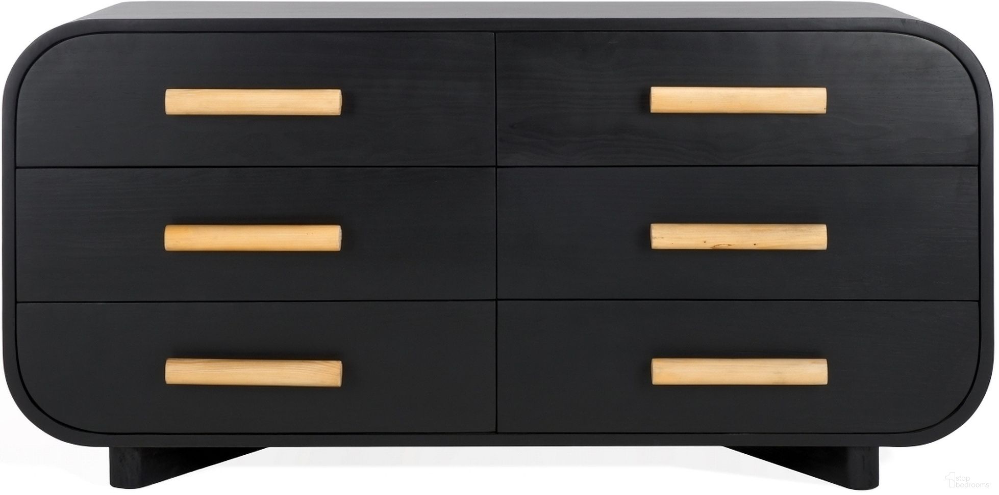 The appearance of Peterson Wood Dresser In Black and Natural designed by Safavieh Couture in the modern / contemporary interior design. This black and natural piece of furniture was selected by 1StopBedrooms from Peterson Collection to add a touch of cosiness and style into your home. Sku: SFV5541A. Material: Wood.