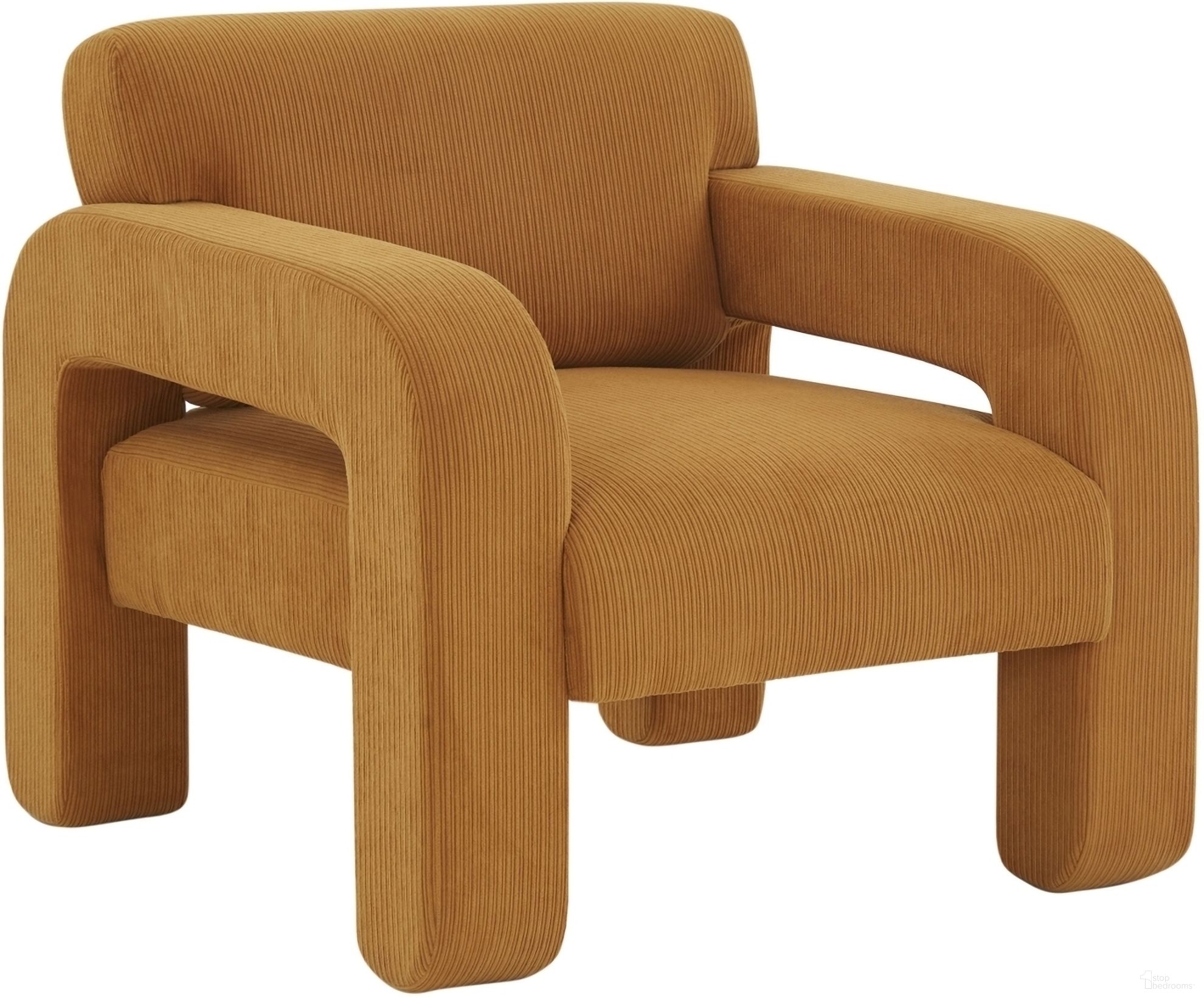 The appearance of Petey Corduroy Accent Chair In Rust designed by Safavieh Couture in the modern / contemporary interior design. This rust piece of furniture  was selected by 1StopBedrooms from Petey Collection to add a touch of cosiness and style into your home. Sku: SFV5109B. Material: Wood.