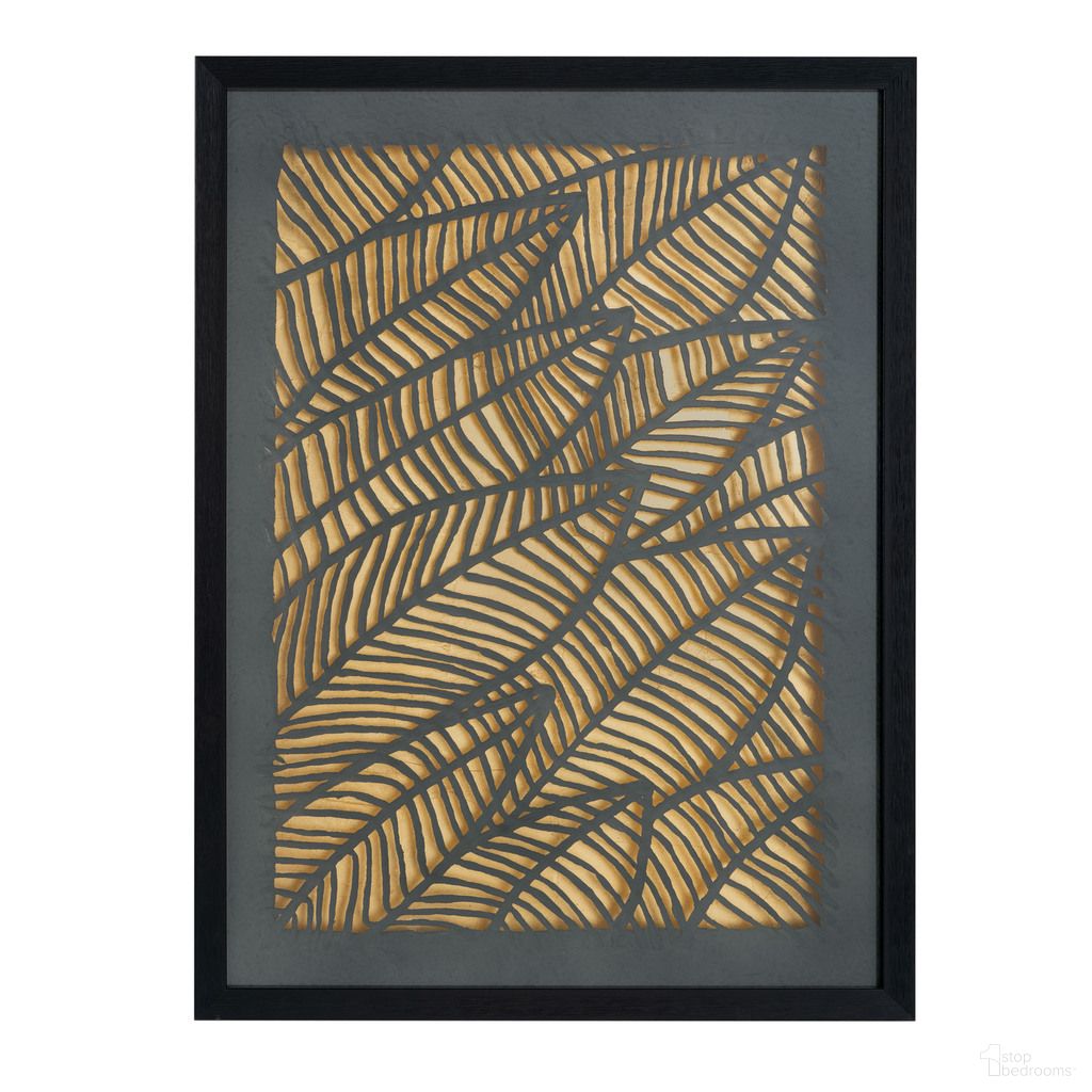 Petiole Shadow Box In Gold and Black