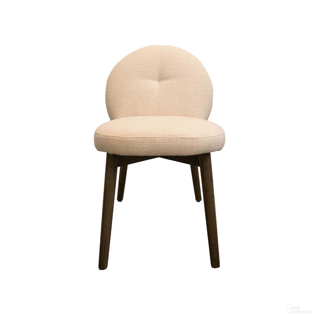 The appearance of Petite Dining Chair Set of 2 In Dark Brown and Pebble Cream designed by LH Imports in the modern / contemporary interior design. This dark brown/pebble cream piece of furniture was selected by 1StopBedrooms from Petite Collection to add a touch of cosiness and style into your home. Sku: CR026. Material: Oak Wood. Chair Type: Side Chair.