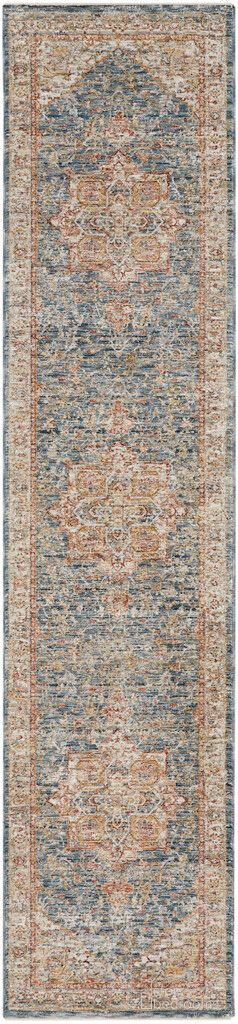 Petra 2'3" x 10'2" Indoor Rug In Ivory Blue