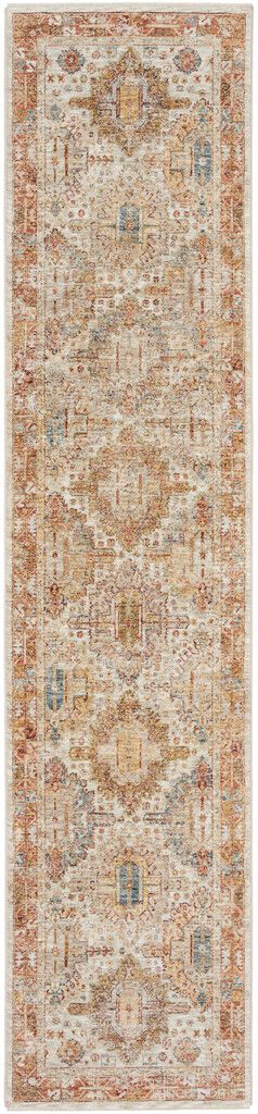 Petra 2'3" x 10'2" Vintage Indoor Rug In Ivory Multi