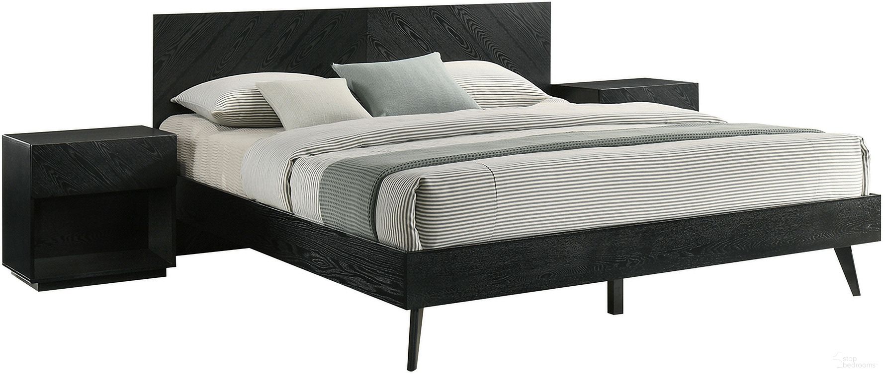The appearance of Petra 3 Piece Wood King Bedroom Set In Black designed by Armen Living in the transitional interior design. This black piece of furniture was selected by 1StopBedrooms from Petra Collection to add a touch of cosiness and style into your home. Sku: LCPTBDKGBLKBX1;LCPTBDKGBLKBX2;LCPTBDKGBLKBX3;LCPTLABLK;LCPTLABLK. Bed Type: Platform Bed. Material: Wood. Bed Size: King.