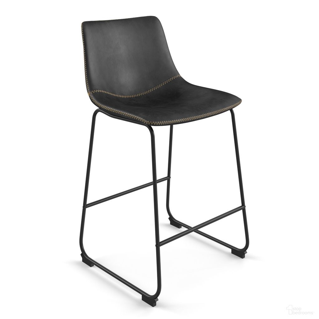 The appearance of Petra Counter Height Stool with Black Frame Set of 2 designed by Aeon in the modern / contemporary interior design. This black piece of furniture was selected by 1StopBedrooms from Petra Collection to add a touch of cosiness and style into your home. Sku: AE17163-BP-02. Material: Plywood.
