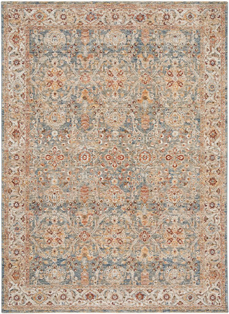 The appearance of Petra Persian 9'3" x 12'7" Indoor Rug In Blue designed by Nourison in the transitional interior design. This blue piece of furniture was selected by 1StopBedrooms from Petra Collection to add a touch of cosiness and style into your home. Sku: 99446027252. Material: Polyester.