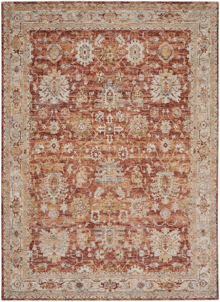 The appearance of Petra Persian 9'3" x 12'7" Indoor Rug In Rust designed by Nourison in the transitional interior design. This rust piece of furniture was selected by 1StopBedrooms from Petra Collection to add a touch of cosiness and style into your home. Sku: 99446027184. Material: Polyester.