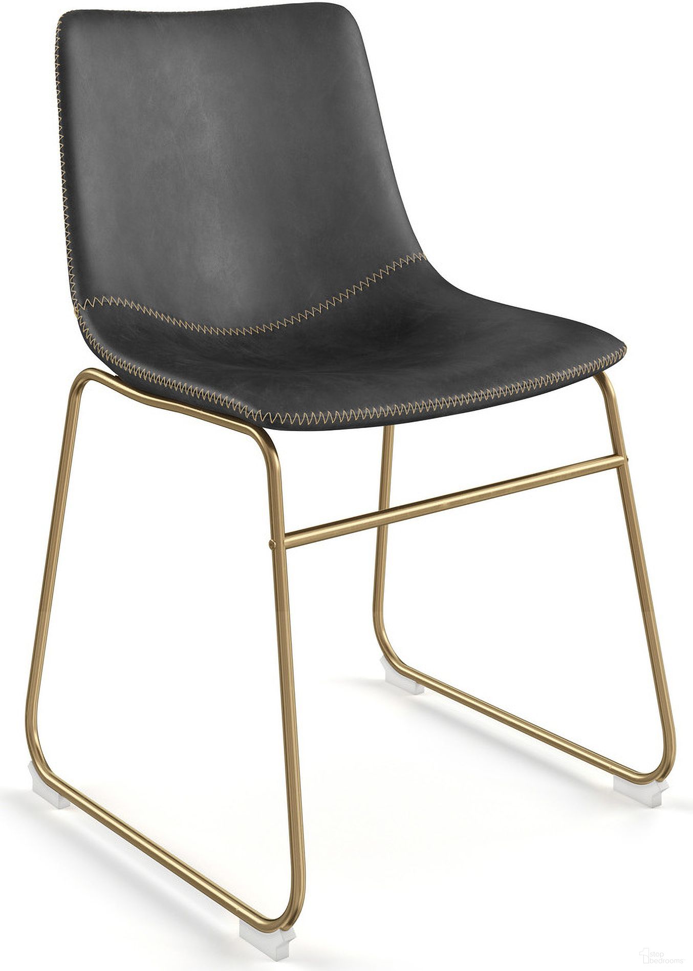 The appearance of Petra Side Chairs with Gold Legs Set of 2 In Black designed by Aeon in the modern / contemporary interior design. This black and gold piece of furniture  was selected by 1StopBedrooms from Petra Collection to add a touch of cosiness and style into your home. Sku: AE47163-G-02. Material: Plywood. Chair Type: Side Chair.