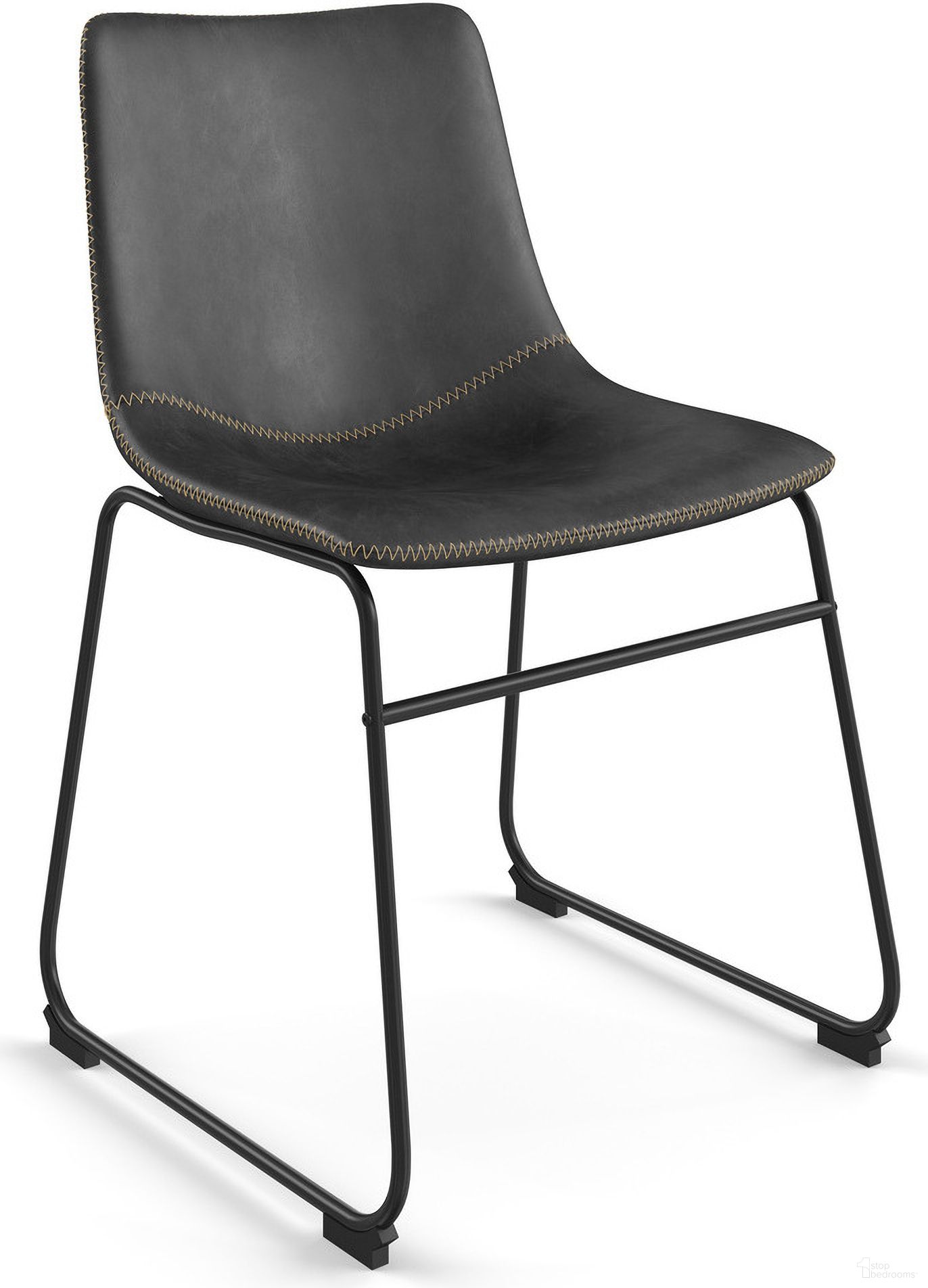 The appearance of Petra Vegan Leather Side Chairs with Black Legs Set of 2 designed by Aeon in the modern / contemporary interior design. This black piece of furniture was selected by 1StopBedrooms from Petra Collection to add a touch of cosiness and style into your home. Sku: AE47163-BP-02. Material: Plywood. Chair Type: Side Chair.