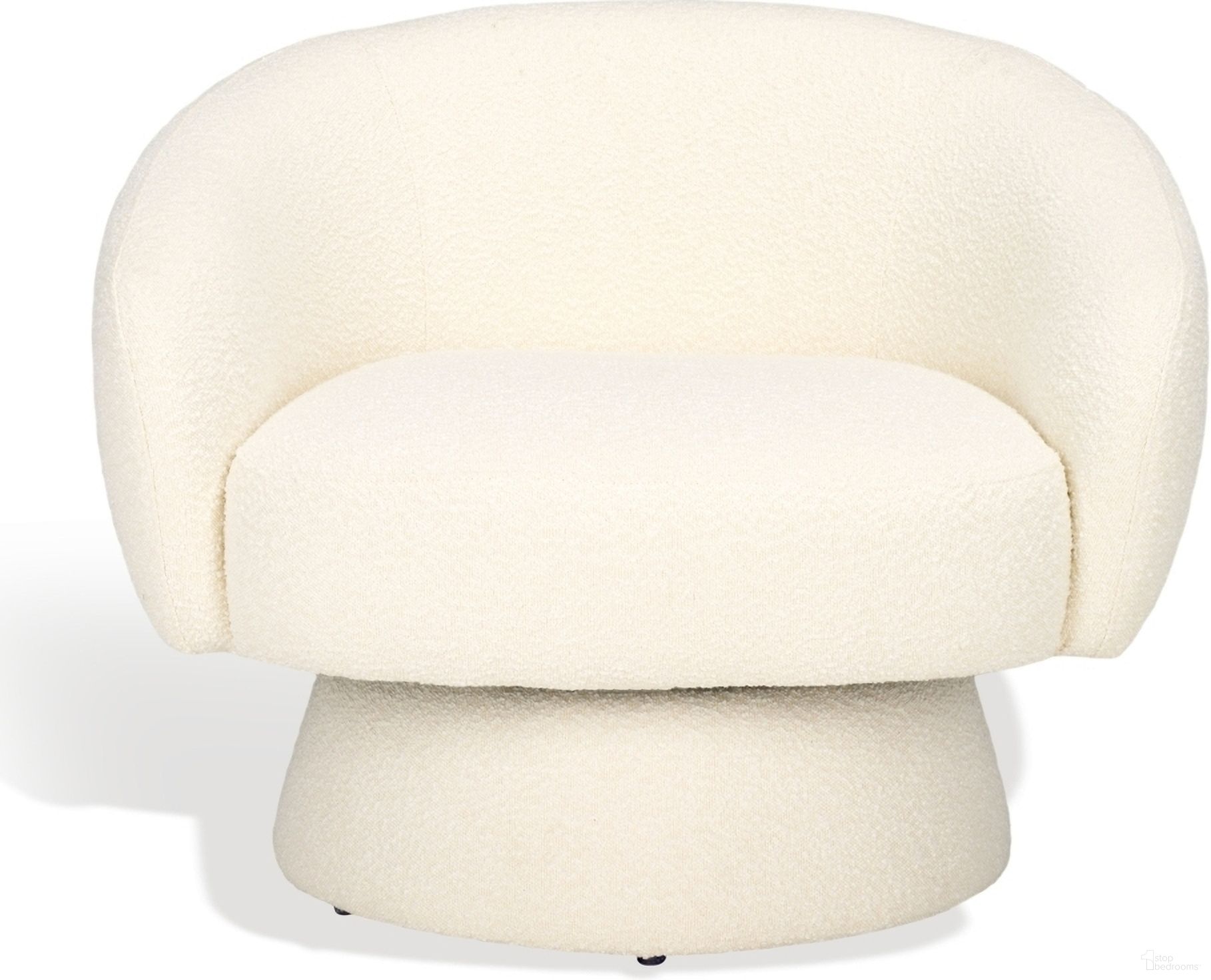 The appearance of Petryna Boucle Accent Chair In Ivory designed by Safavieh Couture in the modern / contemporary interior design. This ivory piece of furniture  was selected by 1StopBedrooms from Petryna Collection to add a touch of cosiness and style into your home. Sku: SFV4822A. Material: Boucle.