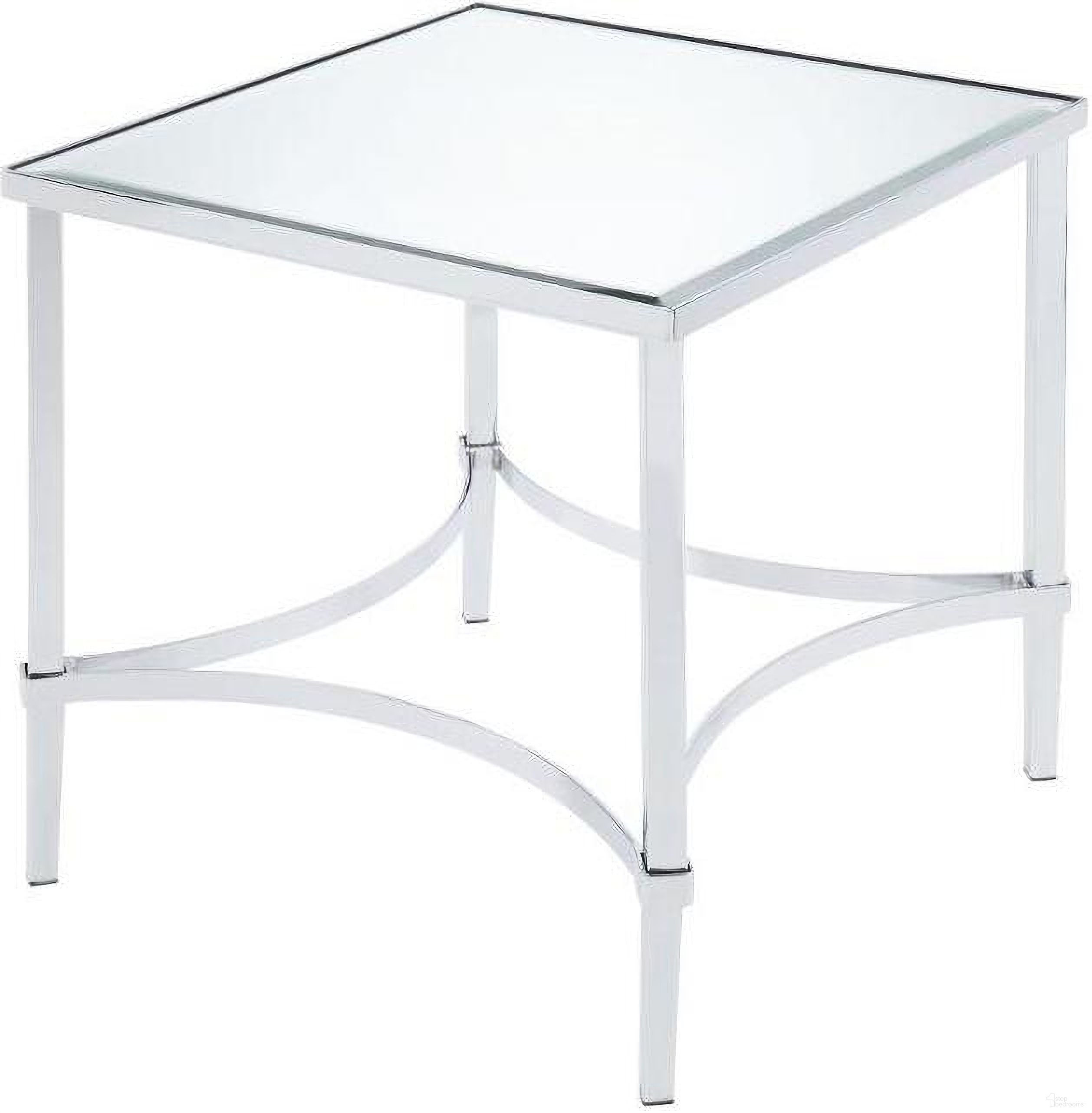 The appearance of Petunia End Table In Mirrored And Chrome designed by ACME in the modern / contemporary interior design. This chrome piece of furniture  was selected by 1StopBedrooms from Petunia Collection to add a touch of cosiness and style into your home. Sku: 80192. Material: Metal.