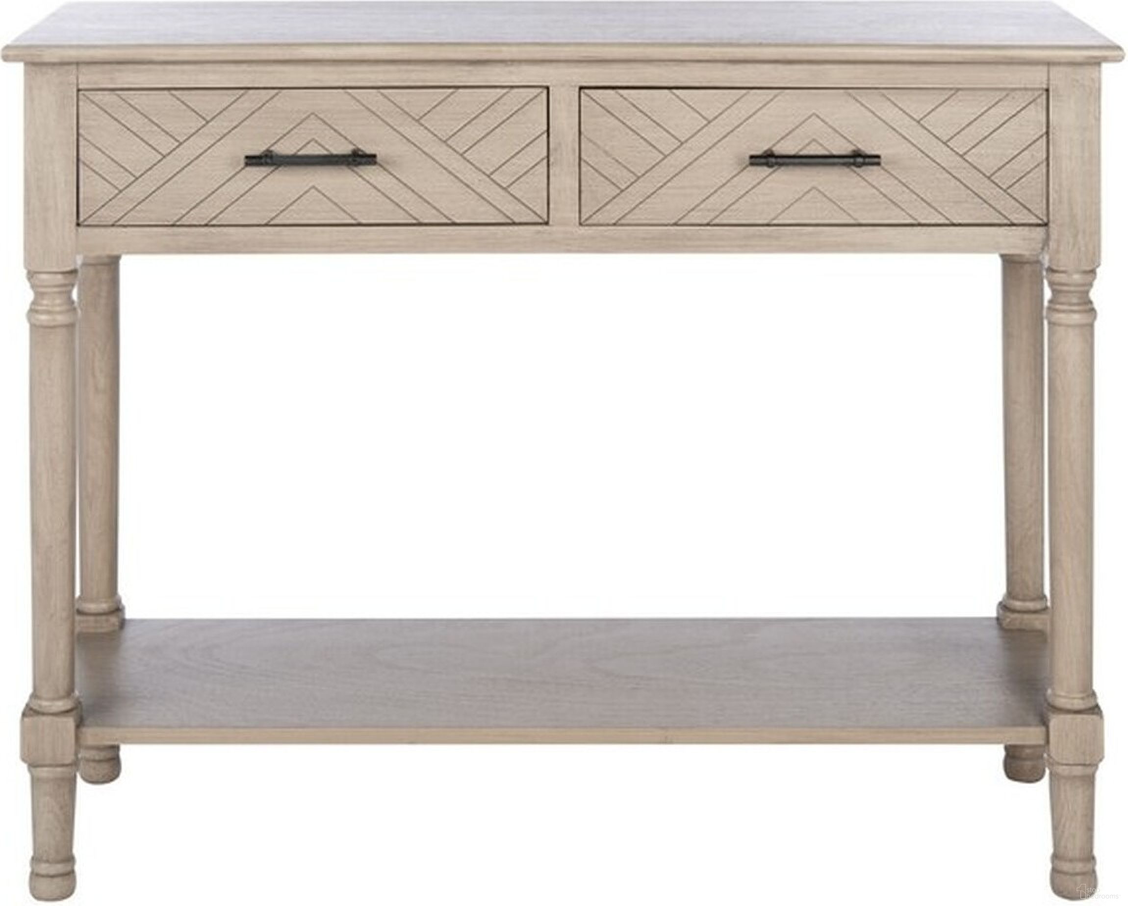 The appearance of Peyton 2 Drawer Console Table in Greige designed by Safavieh in the modern / contemporary interior design. This greige piece of furniture was selected by 1StopBedrooms from Peyton Collection to add a touch of cosiness and style into your home. Sku: CNS5704D. Material: Wood.