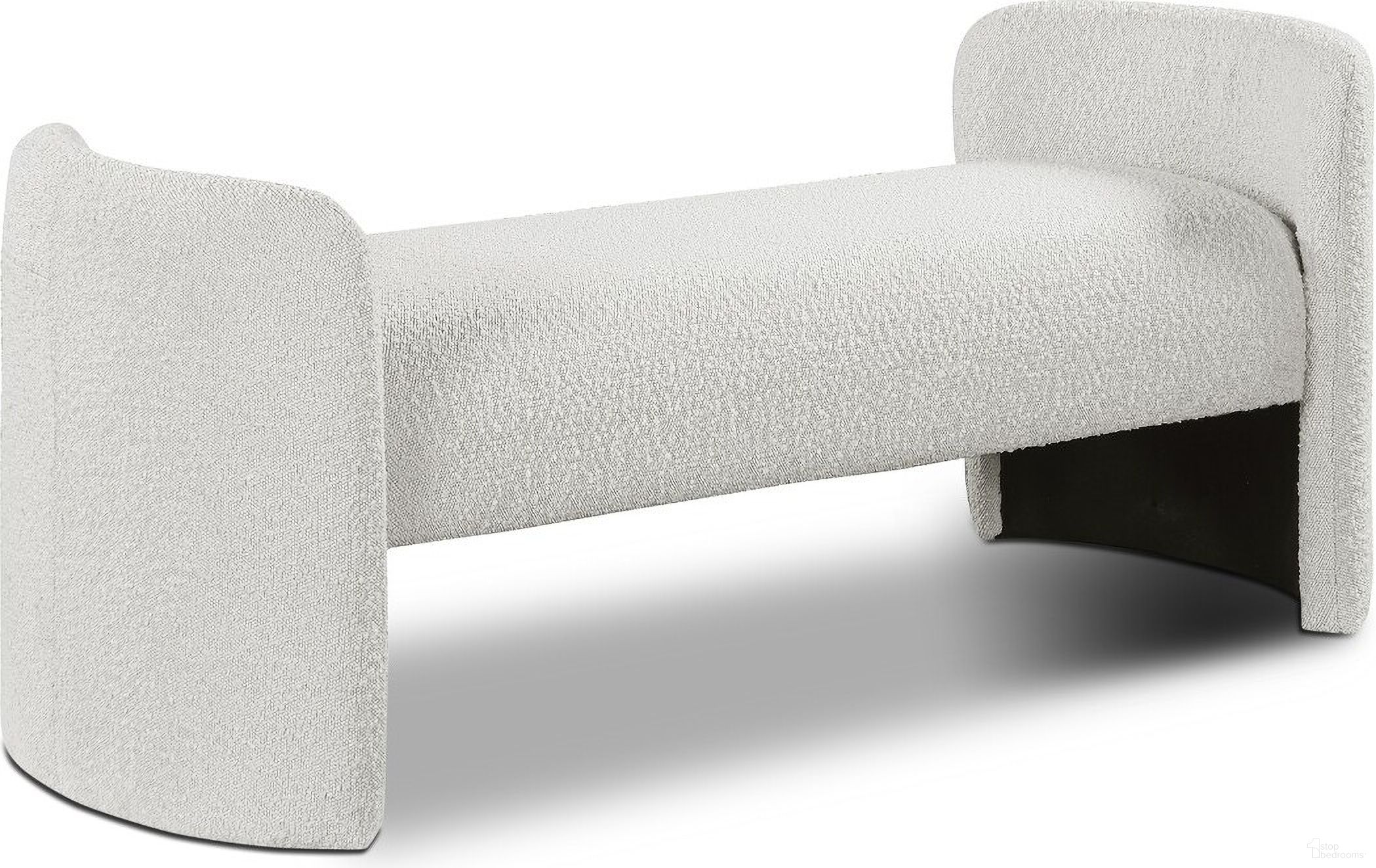The appearance of Peyton Boucle Fabric Bench In Cream designed by Meridian in the modern / contemporary interior design. This cream piece of furniture was selected by 1StopBedrooms from Peyton Collection to add a touch of cosiness and style into your home. Sku: 117Cream. Material: Plywood.