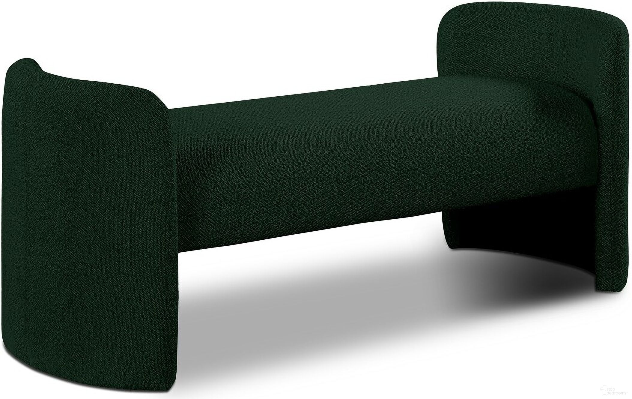 The appearance of Peyton Boucle Fabric Bench In Green designed by Meridian in the modern / contemporary interior design. This green piece of furniture was selected by 1StopBedrooms from Peyton Collection to add a touch of cosiness and style into your home. Sku: 117Green. Material: Plywood.