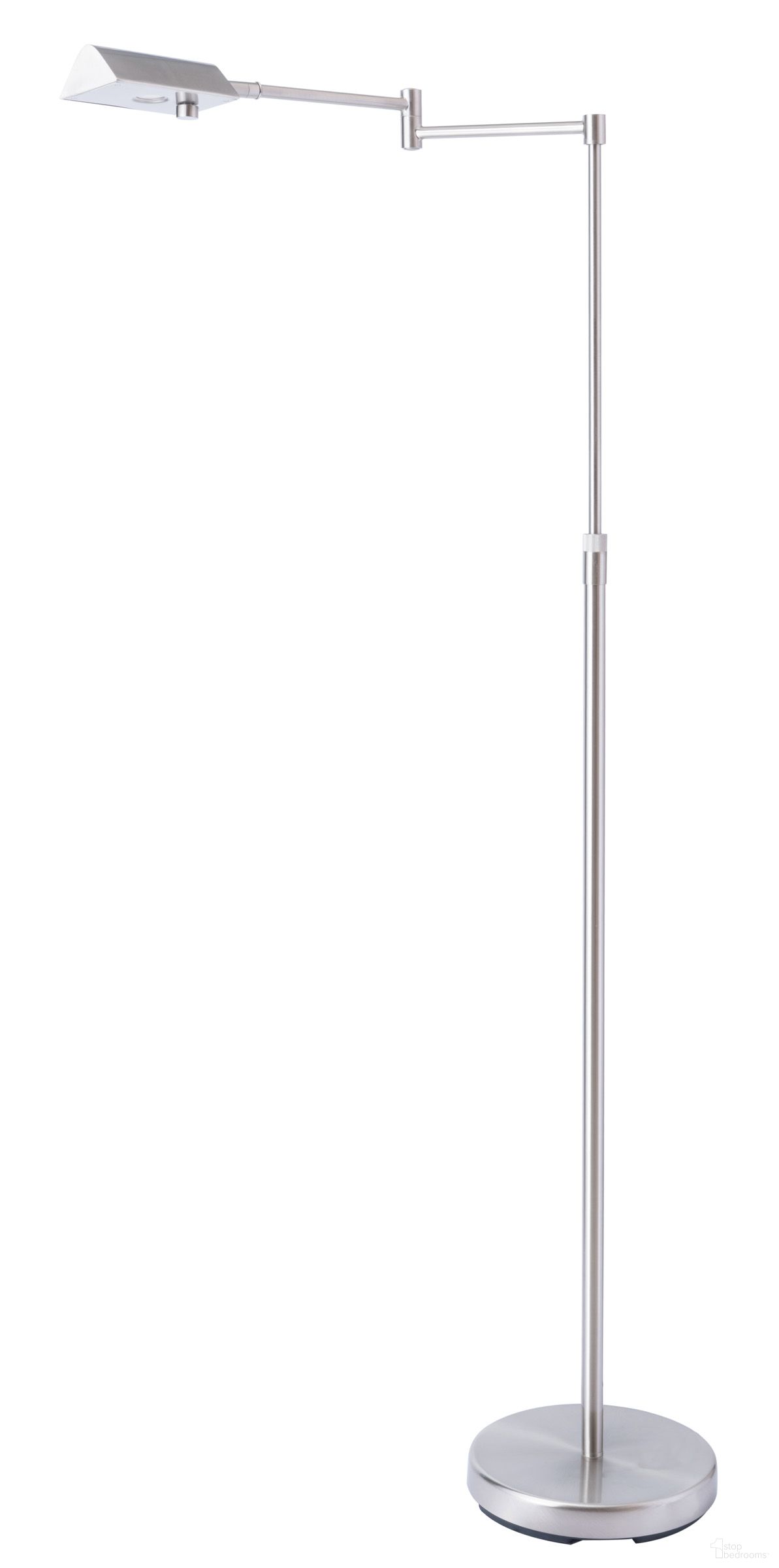 Pharma Floor Lamp In Brushed Nickel