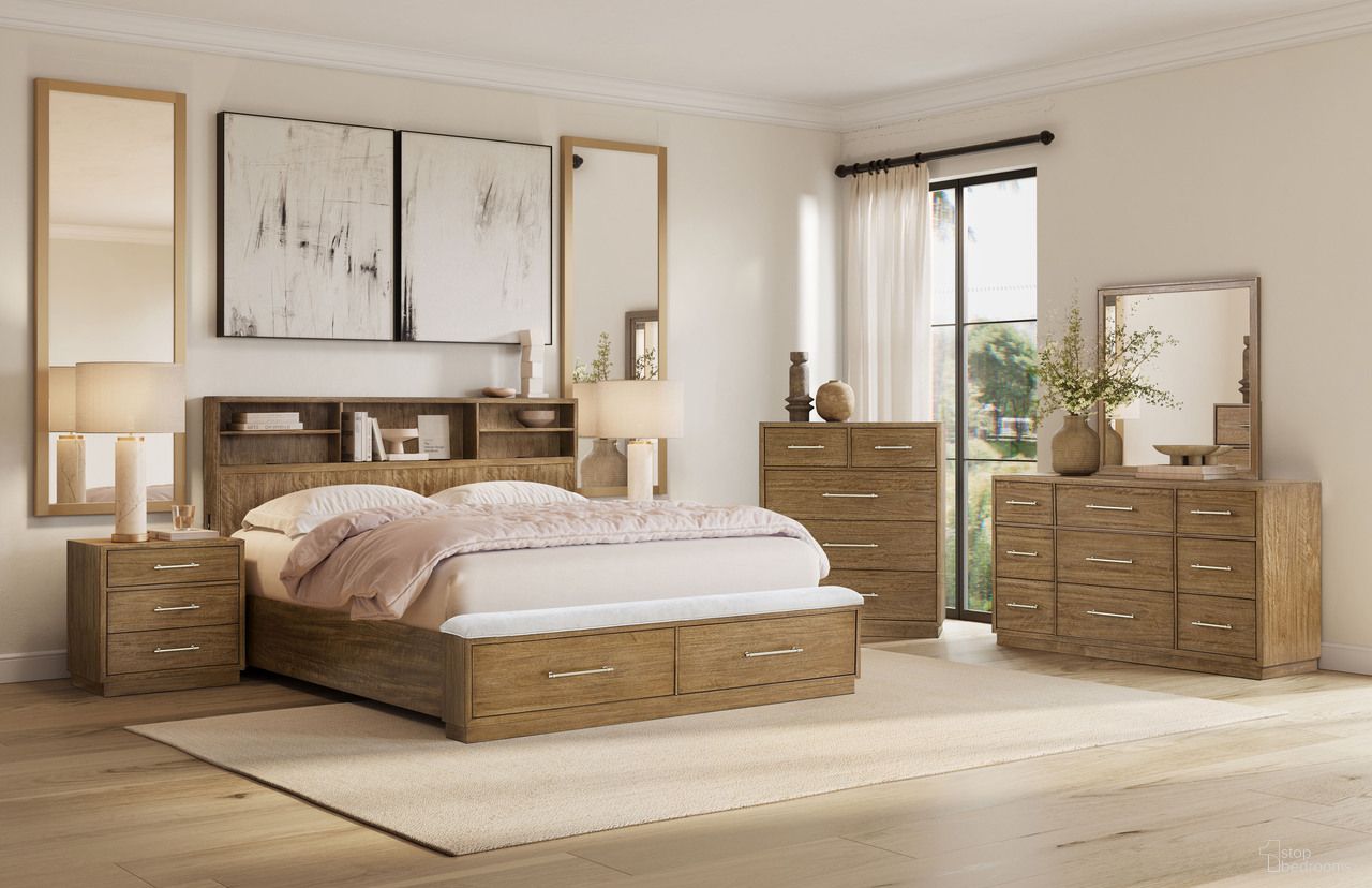 The appearance of Phase 3 Platform Bedroom Set with Wireless Charging in Chai Tea designed by FD Home in the traditional interior design. This chai tea piece of furniture  was selected by 1StopBedrooms from Phase 3 Collection to add a touch of cosiness and style into your home. Sku: 7329-13;7329-14;7329-08;7329-02. Bed Size: King. Material: Mango.