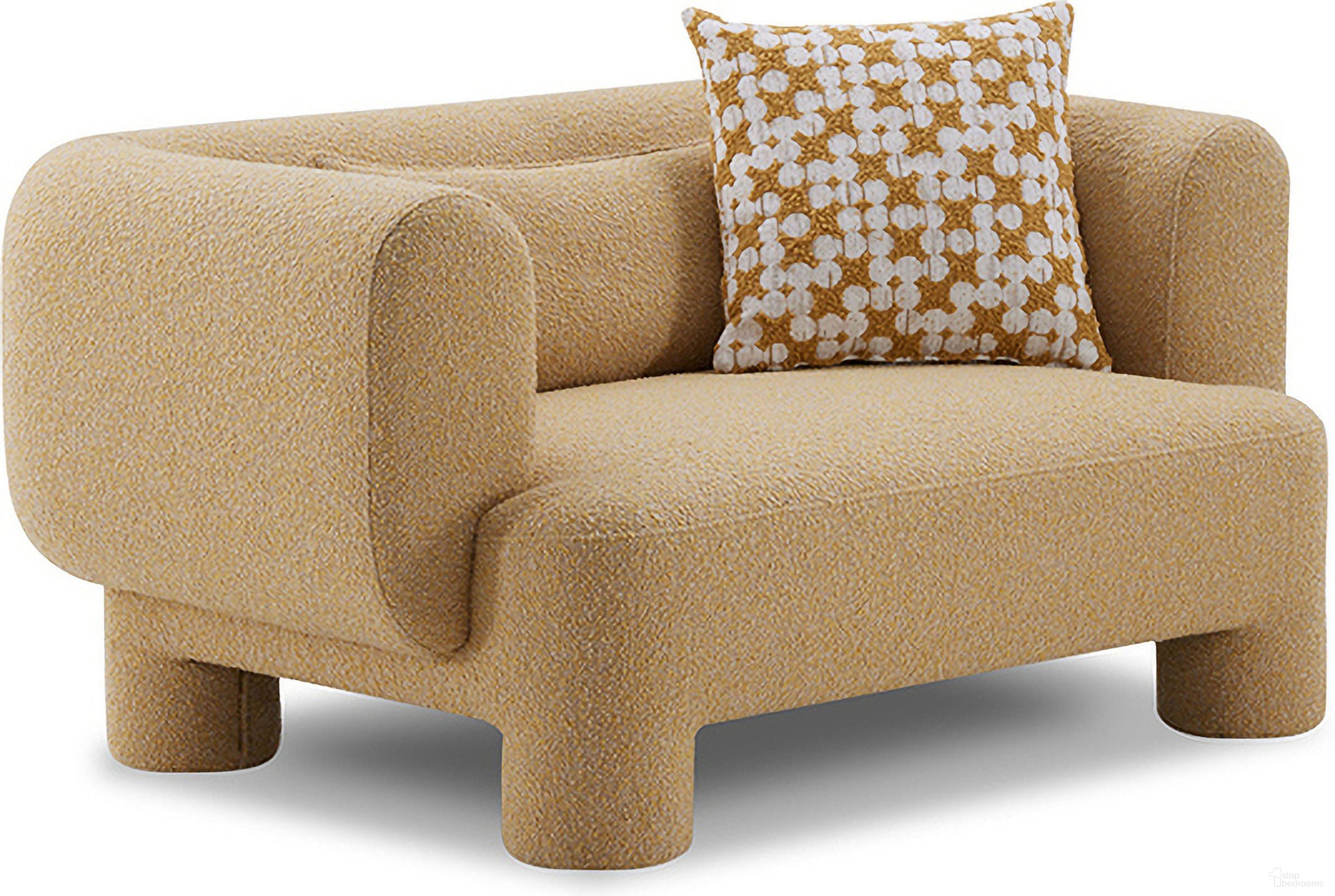 The appearance of Phedra Oversized Chair In Yellow designed by Furniture of America in the modern / contemporary interior design. This yellow piece of furniture  was selected by 1StopBedrooms from Phedra Collection to add a touch of cosiness and style into your home. Sku: FM63011YL-CH. Material: Wood.