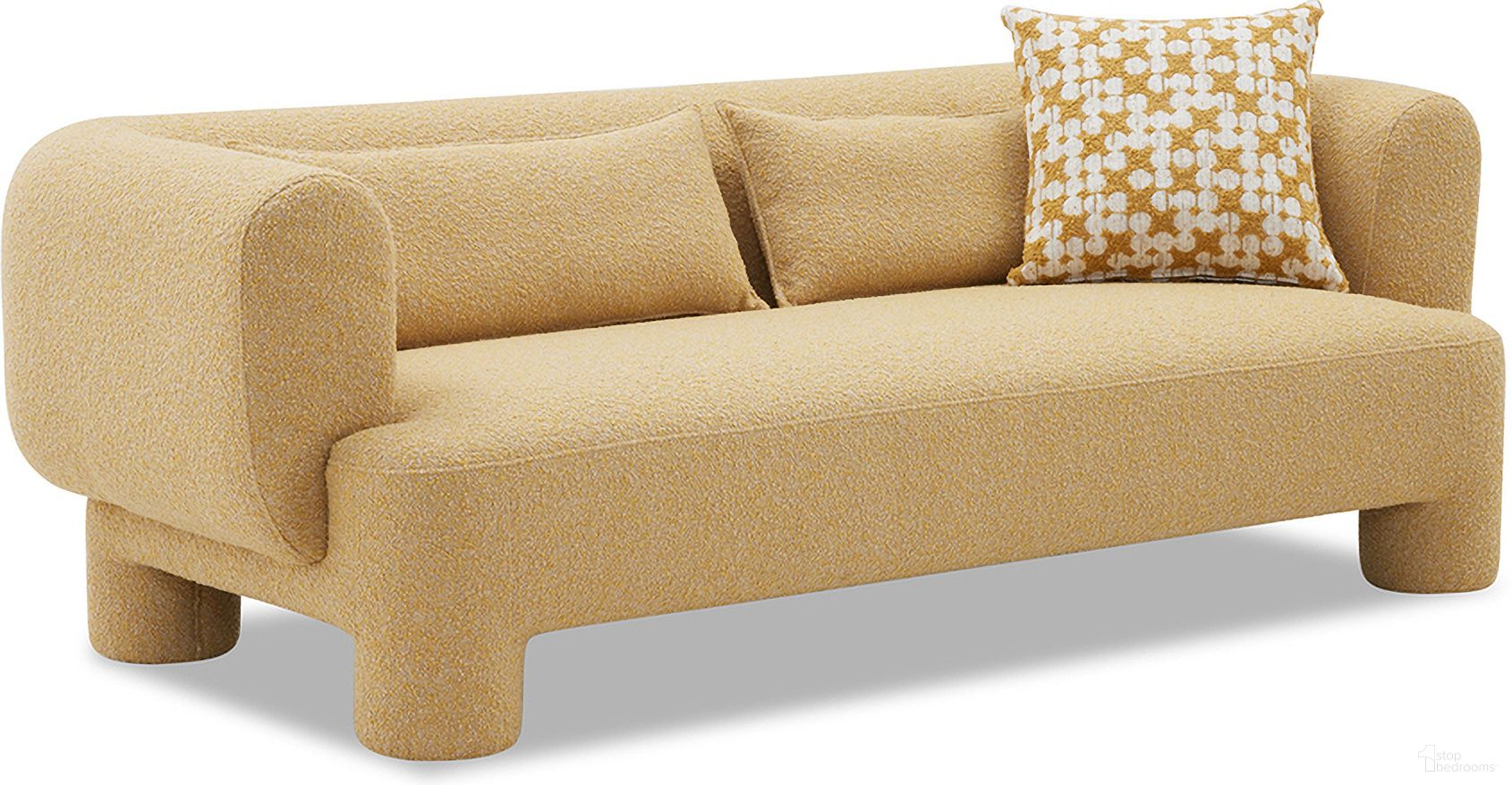 The appearance of Phedra Sofa In Yellow designed by Furniture of America in the modern / contemporary interior design. This yellow piece of furniture  was selected by 1StopBedrooms from Phedra Collection to add a touch of cosiness and style into your home. Sku: FM63011YL-SF. Material: Wood.
