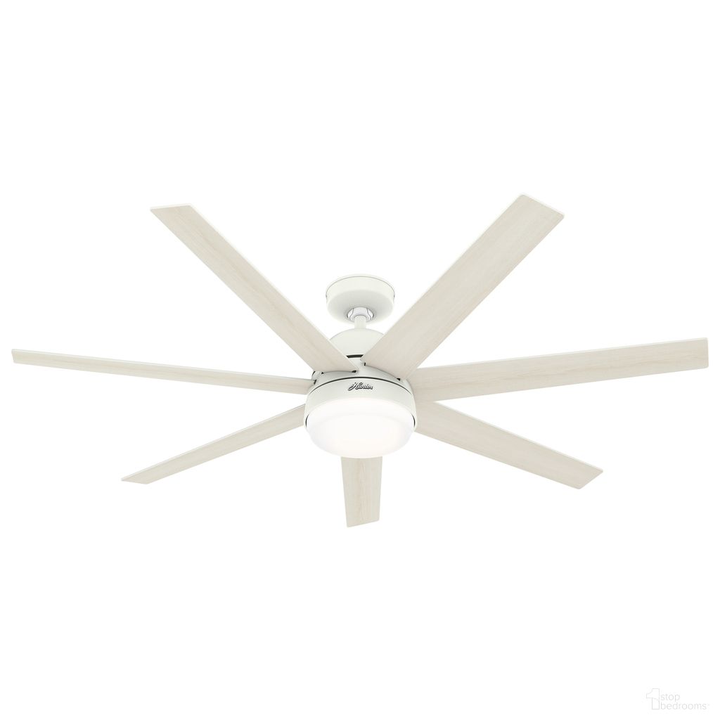 Phenomenon 60 Inch Wi-Fi Energy Star Ceiling Fan with LED Light Kit and Wall Control In Matte White and Bleached Alder
