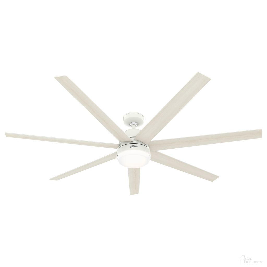 Phenomenon 70 Inch Wi-Fi Energy Star Ceiling Fan with LED Light Kit and Wall Control In Matte White and Bleached Alder