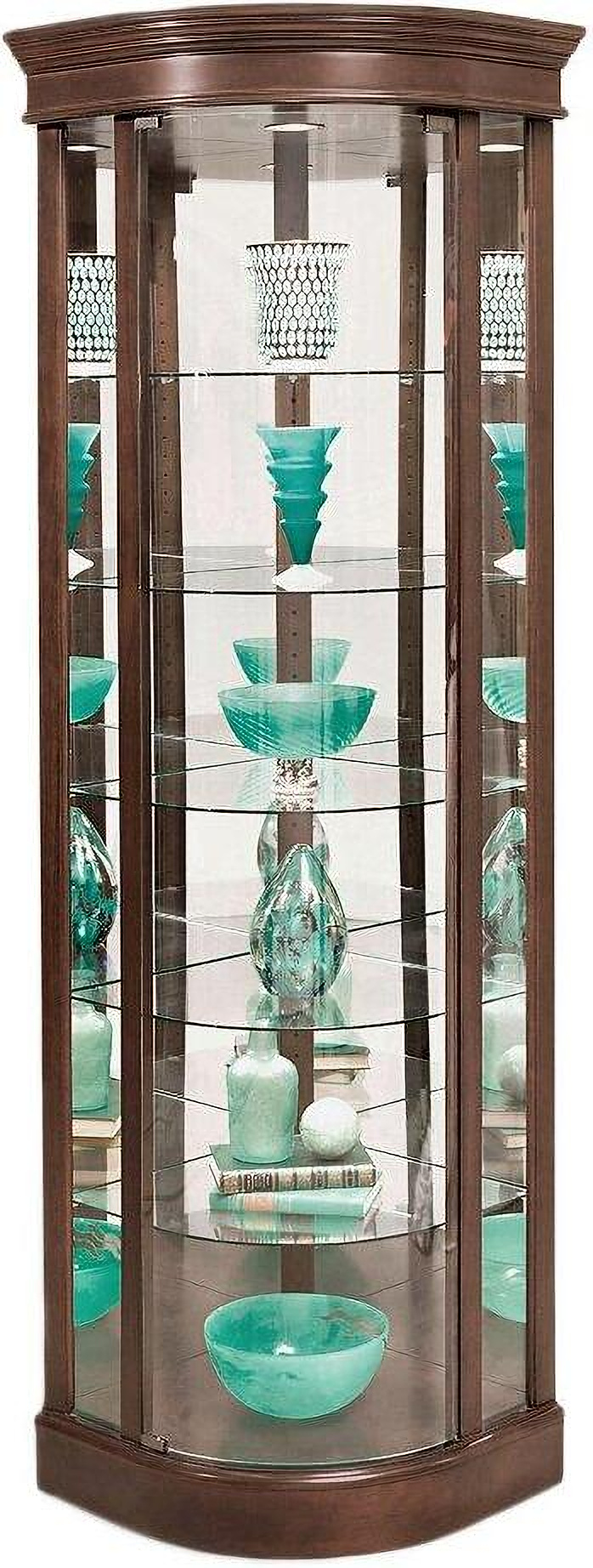 Philip Reinisch Co Lighthouse Auberge Curved Corner Curio Cabinet By Phillip 1stopbedrooms