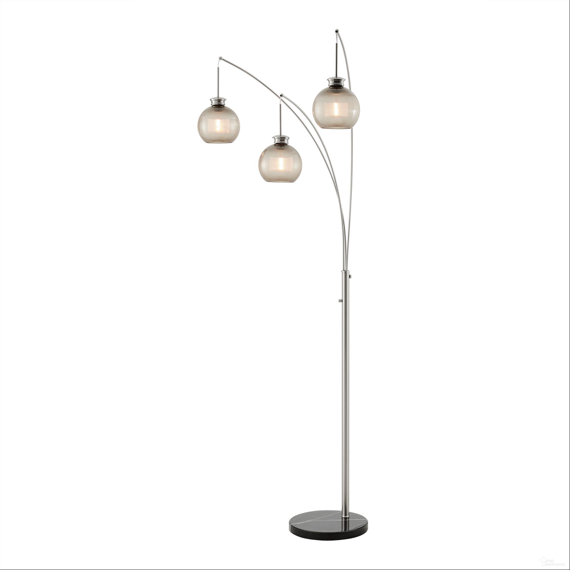 The appearance of Philis Floor Lamp In Brushed Nickel designed by Lite Source in the modern / contemporary interior design. This brushed nickel piece of furniture was selected by 1StopBedrooms from Philis Collection to add a touch of cosiness and style into your home. Sku: LS-83949BN/SMK. Material: Metal.