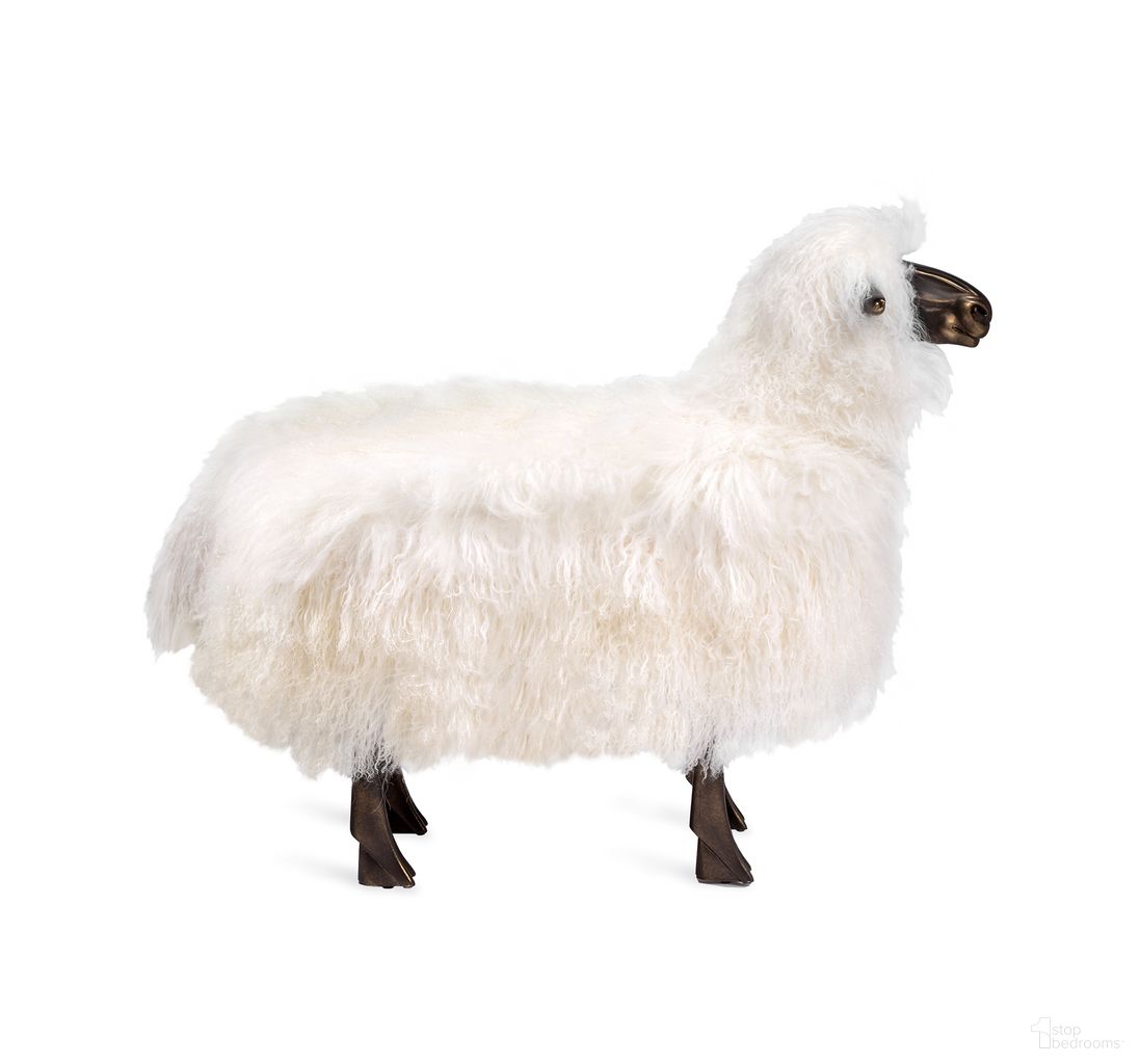 Phillippe Sheep Sculpture In Ivory