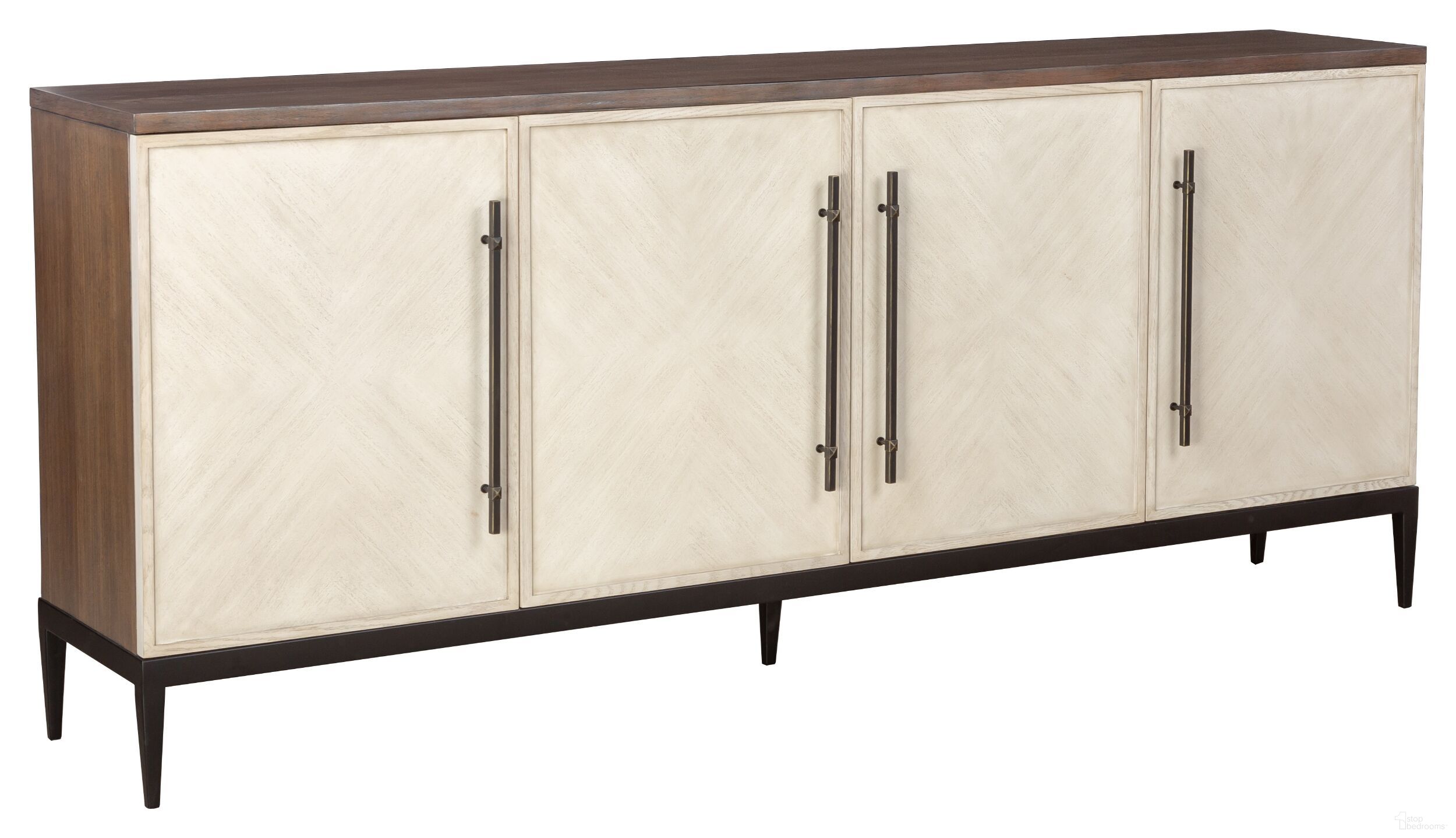 The appearance of Phoenix Credenza In Grecian Clay designed by Fairfield Chair in the modern / contemporary interior design. This grecian clay piece of furniture  was selected by 1StopBedrooms from Phoenix Collection to add a touch of cosiness and style into your home. Sku: 8085-MC. Material: Eucalyptus.