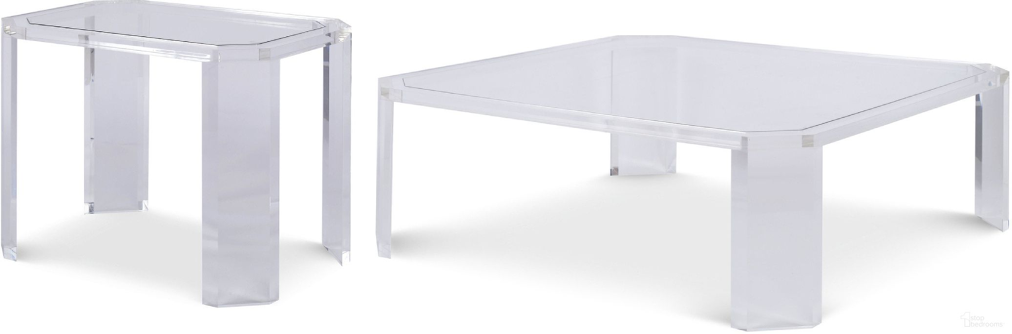 The appearance of Phoenix Square Occasional Table Set In Glass designed by Century Furniture in the modern / contemporary interior design. This glass piece of furniture was selected by 1StopBedrooms from Thomas O'Brien Collection to add a touch of cosiness and style into your home. Sku: AEA-606-1;AEA-661-1. Material: Acrylic.