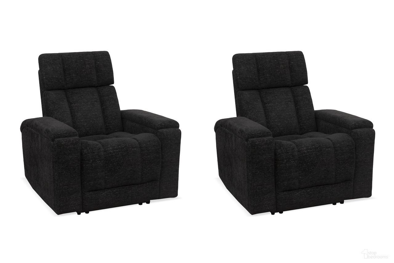 The appearance of Phoenix Zero Gravity Power Recliner with Immersive Audio with Headrest and Foodrest Set of 2 In Cabot Ebony designed by Parker House in the transitional interior design. This cabot ebony piece of furniture was selected by 1StopBedrooms from Phoenix Collection to add a touch of cosiness and style into your home. Sku: MPHX-812P3ZIA-CAEB;MPHX-812P3ZIA-CAEB. Material: Polyester.
