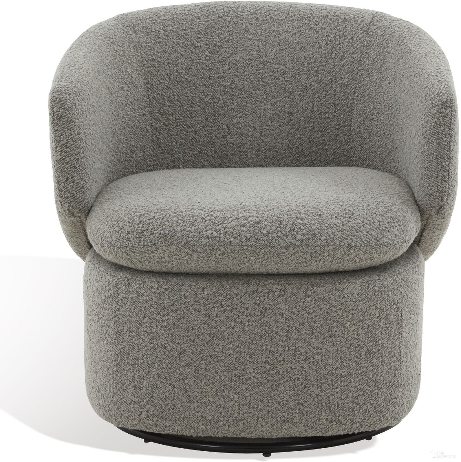 The appearance of Phyllis Boucle Swivel Chair In Grey designed by Safavieh Couture in the modern / contemporary interior design. This grey piece of furniture was selected by 1StopBedrooms from Phyllis Collection to add a touch of cosiness and style into your home. Sku: SFV4816C. Material: Boucle.