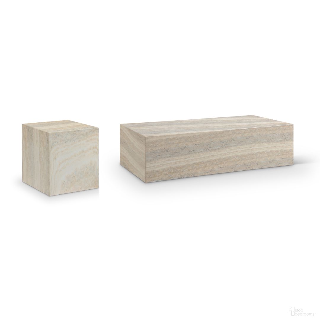 The appearance of Piazza Concrete Occasional Table Set In Travertine designed by Meridian in the modern / contemporary interior design. This travertine piece of furniture was selected by 1StopBedrooms from Piazza Collection to add a touch of cosiness and style into your home. Sku: 99029Travertine-CT;99029Travertine-ET. Material: Concrete.