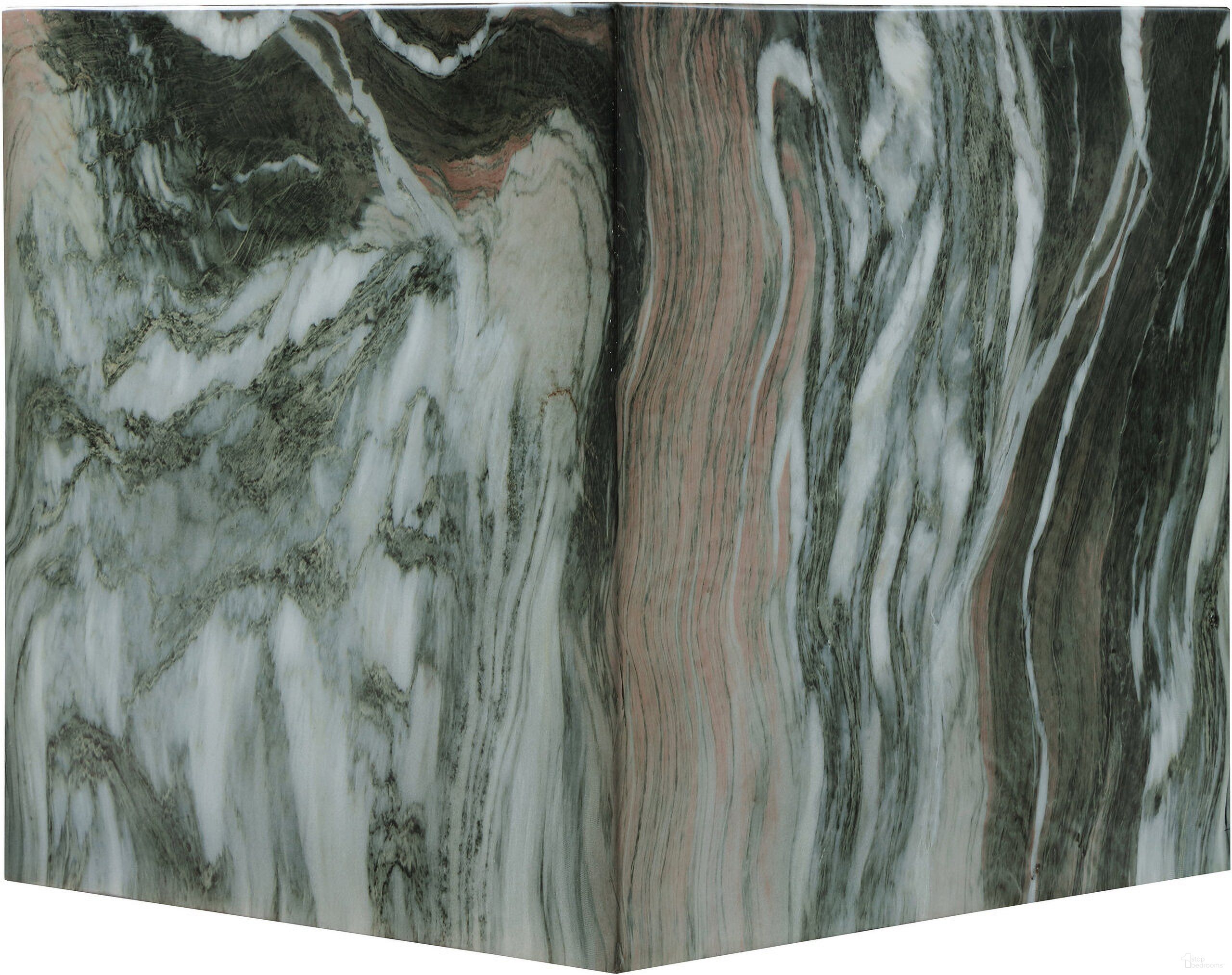 Piazza Marble Finish Concrete End Table In Green