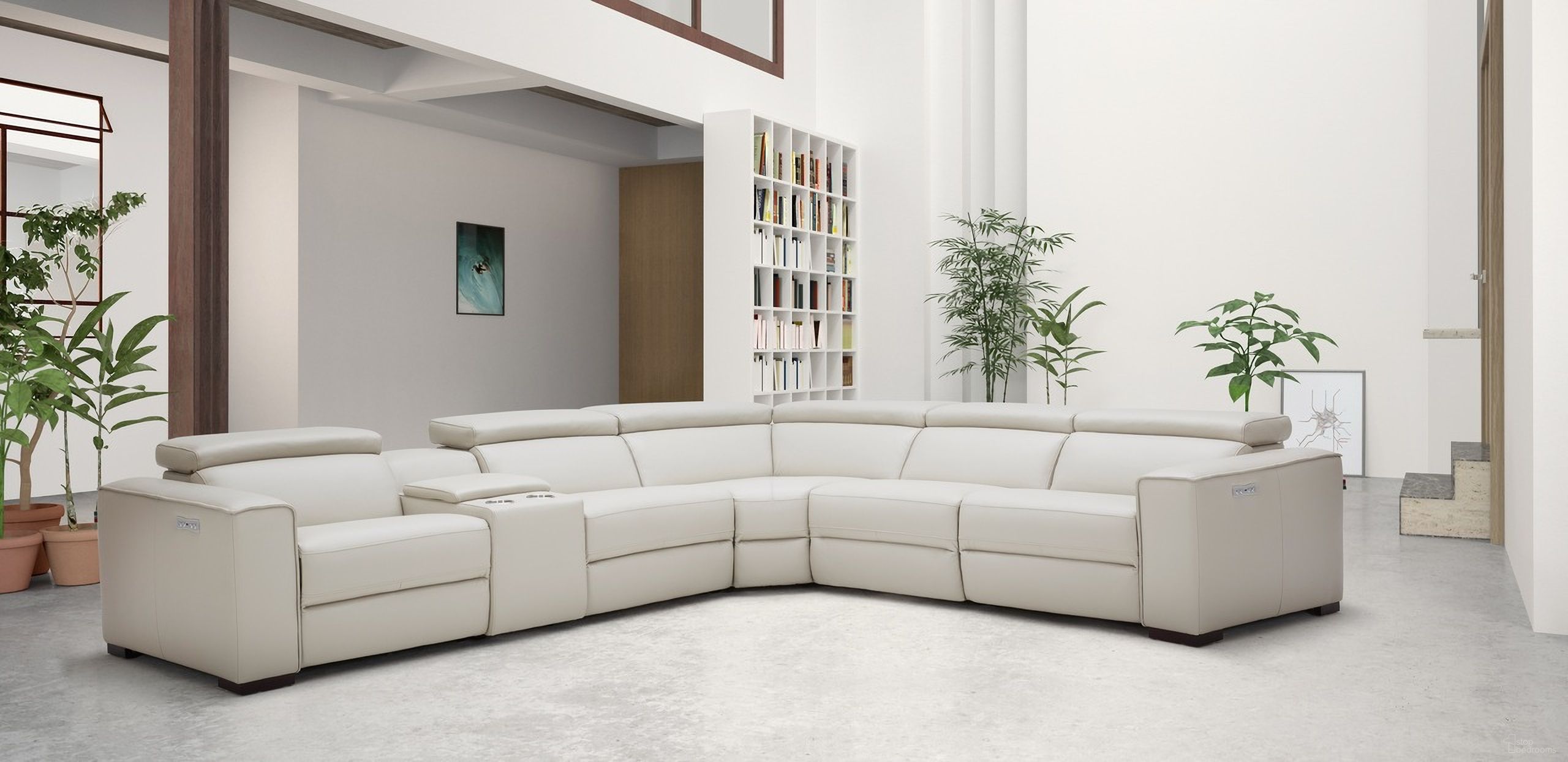 The appearance of Picasso Motion Sectional in Silver Grey designed by J&M in the modern / contemporary interior design. This silver grey piece of furniture was selected by 1StopBedrooms from Picasso Collection to add a touch of cosiness and style into your home. Sku: 18865-SG. Material: Leather. Layout: L-Shape.