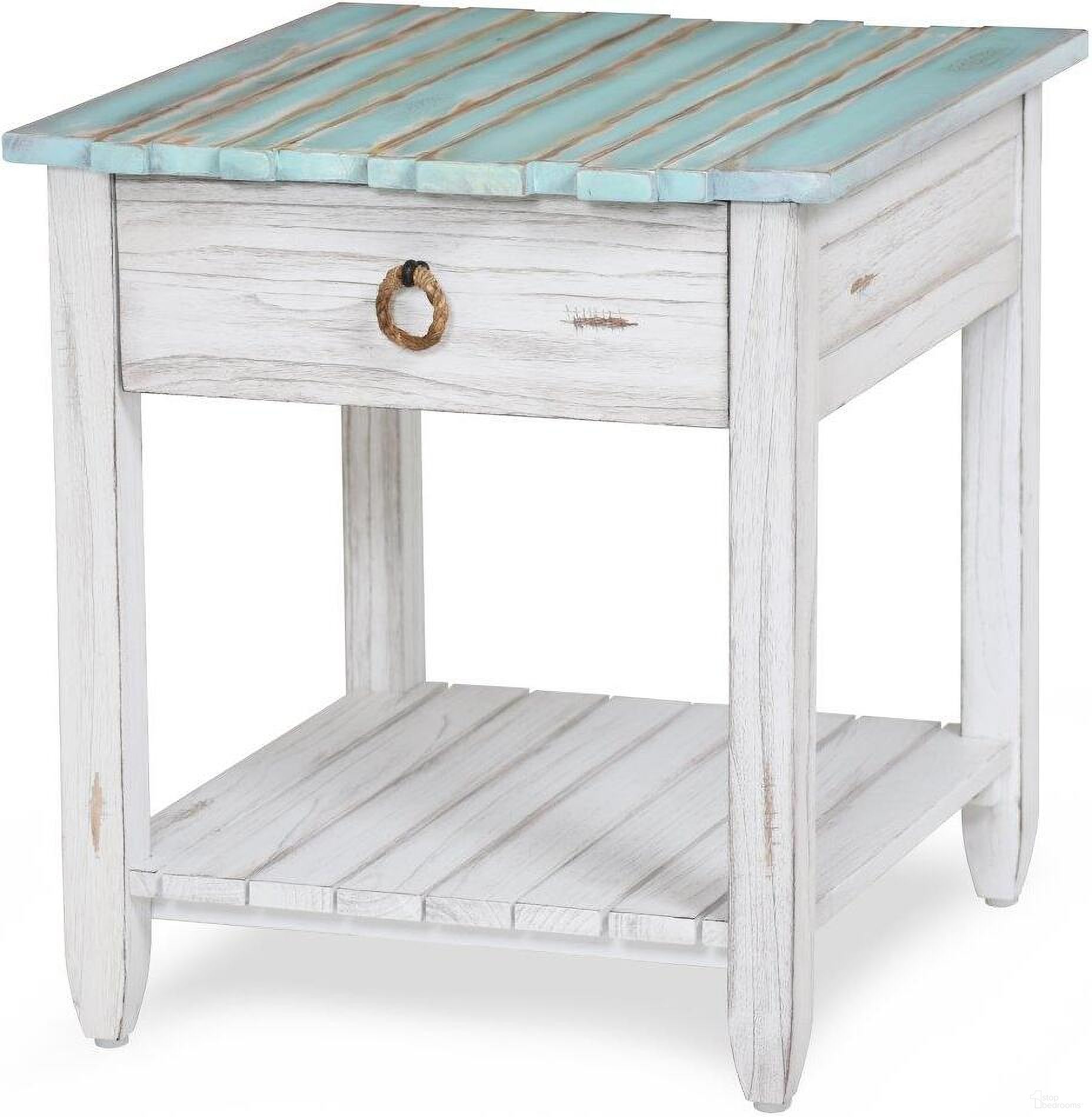The appearance of Picket Fence End Table In Blue And White designed by Sea Winds Trading in the transitional interior design. This blue and white piece of furniture  was selected by 1StopBedrooms from Picket Fence Collection to add a touch of cosiness and style into your home. Sku: B78202-DBLEU/WH. Material: Wood.