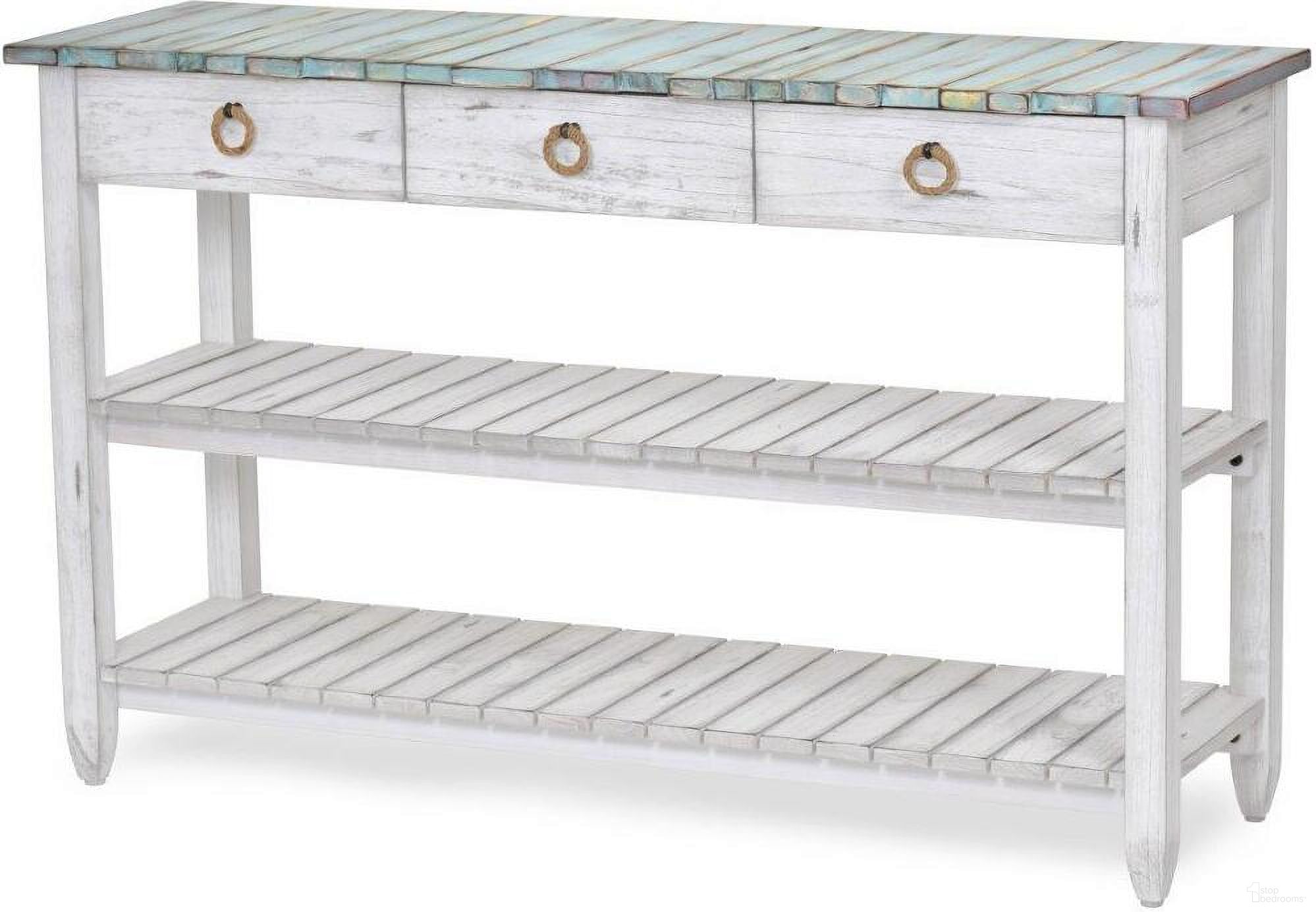 The appearance of Picket Fence Entertainment Center In Blue And White designed by Sea Winds Trading in the transitional interior design. This blue and white piece of furniture  was selected by 1StopBedrooms from Picket Fence Collection to add a touch of cosiness and style into your home. Sku: B78219-DBLEU/WH. Material: Wood.