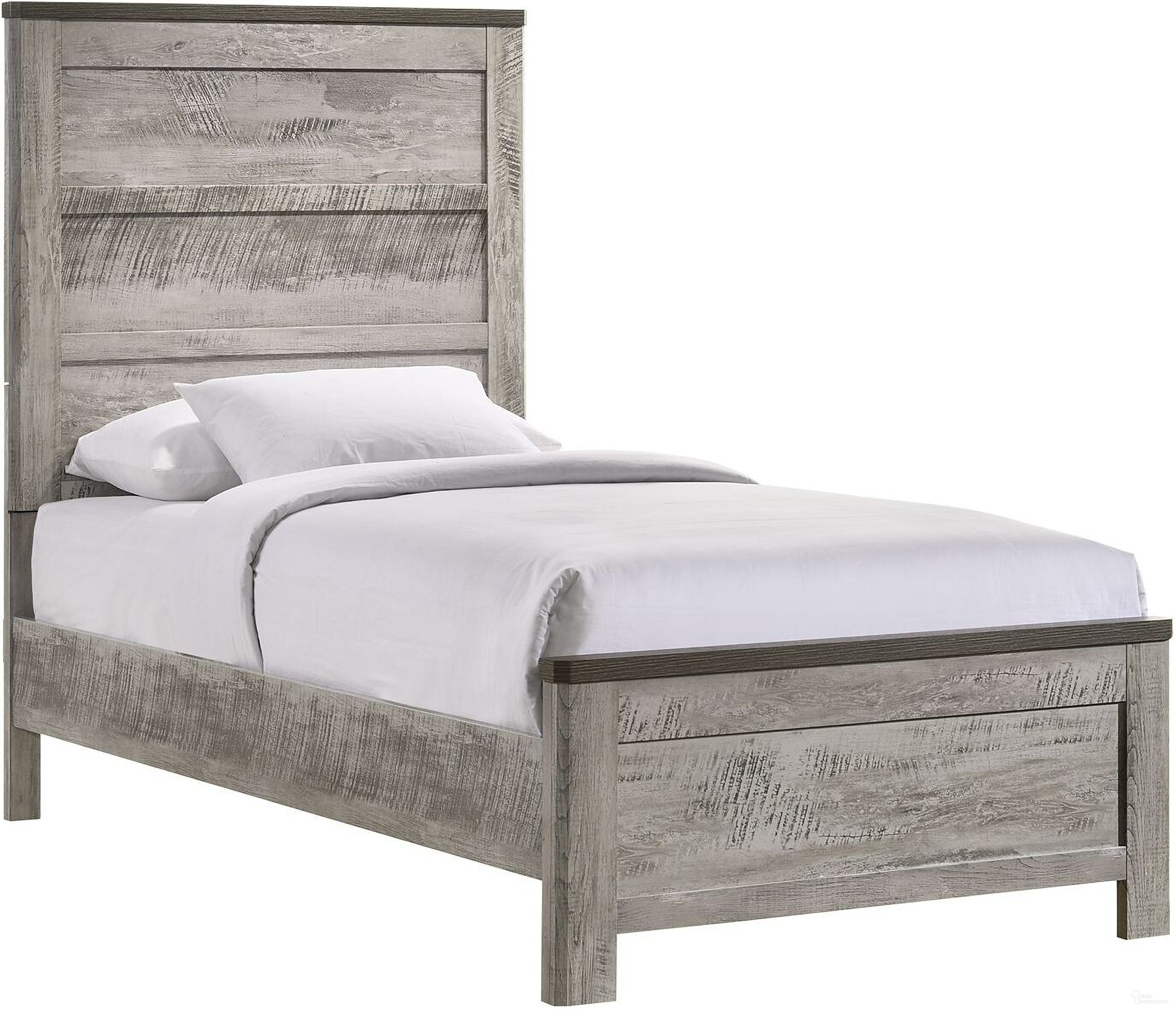 The appearance of Picket House Furnishings Adam Twin Panel Bed In Gray designed by Picket House in the transitional interior design. This gray piece of furniture  was selected by 1StopBedrooms from Adam Collection to add a touch of cosiness and style into your home. Sku: MC300THF;MC300TFR. Bed Type: Panel Bed. Bed Size: Twin. Material: Rubberwood.