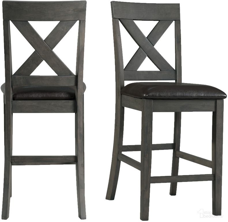 The appearance of Picket House Furnishings Alexa Counter Height Side Chair Set of 2 in Gray designed by Picket House in the transitional interior design. This grey piece of furniture  was selected by 1StopBedrooms from Alexa Collection to add a touch of cosiness and style into your home. Sku: DAX400CSC. Material: MDF.